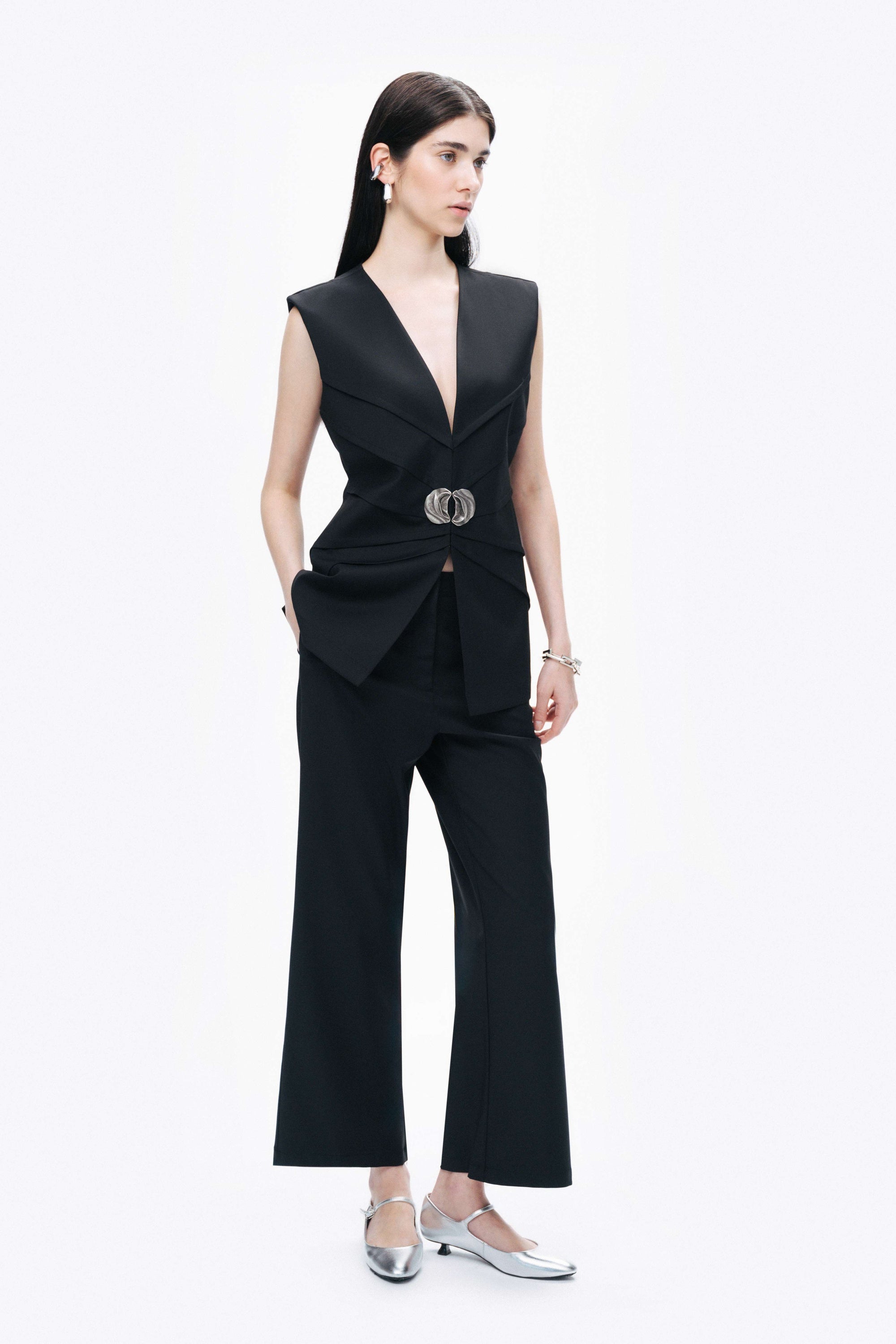 Tailored Mid-Rise Trousers