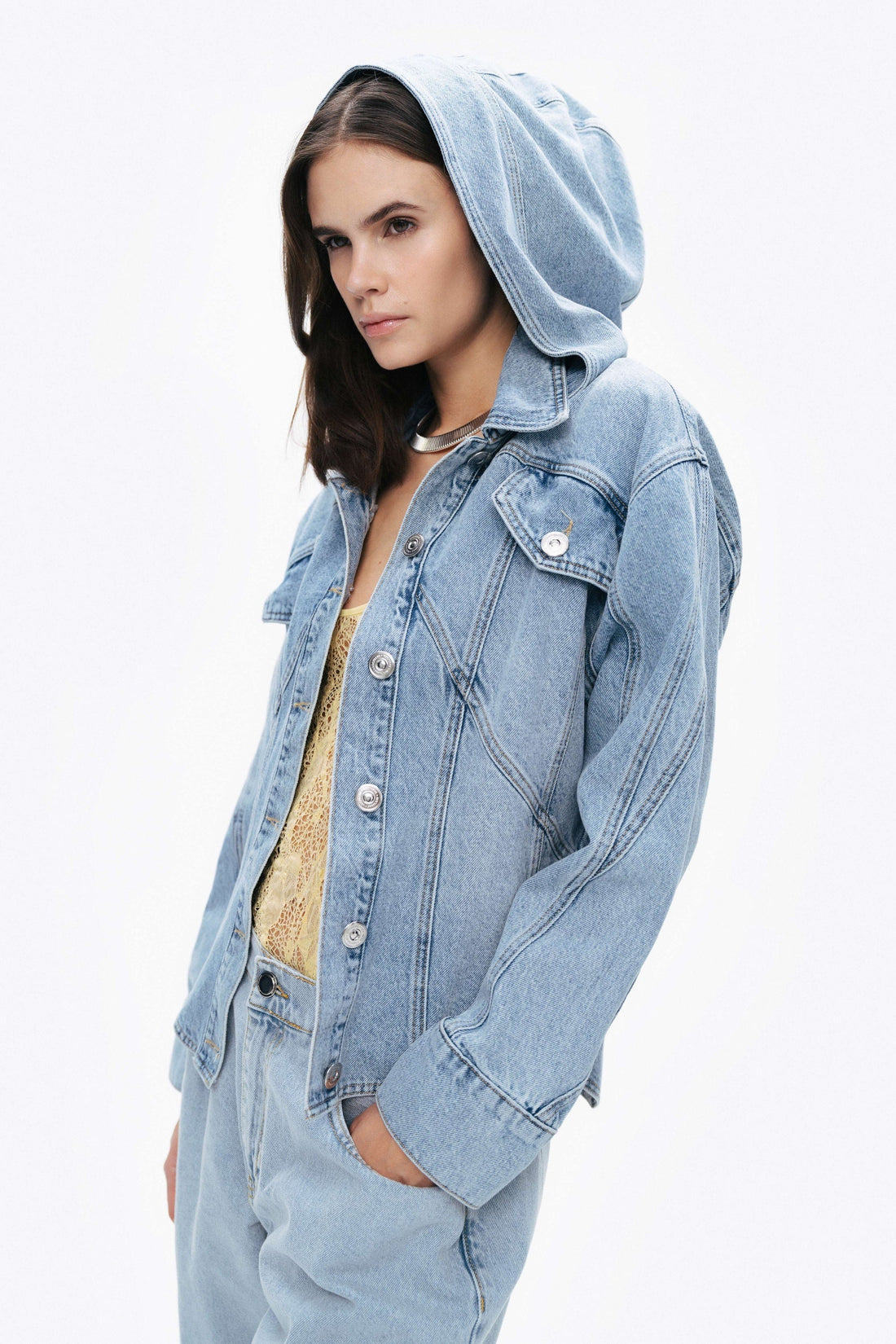 Hooded Denim Jacket