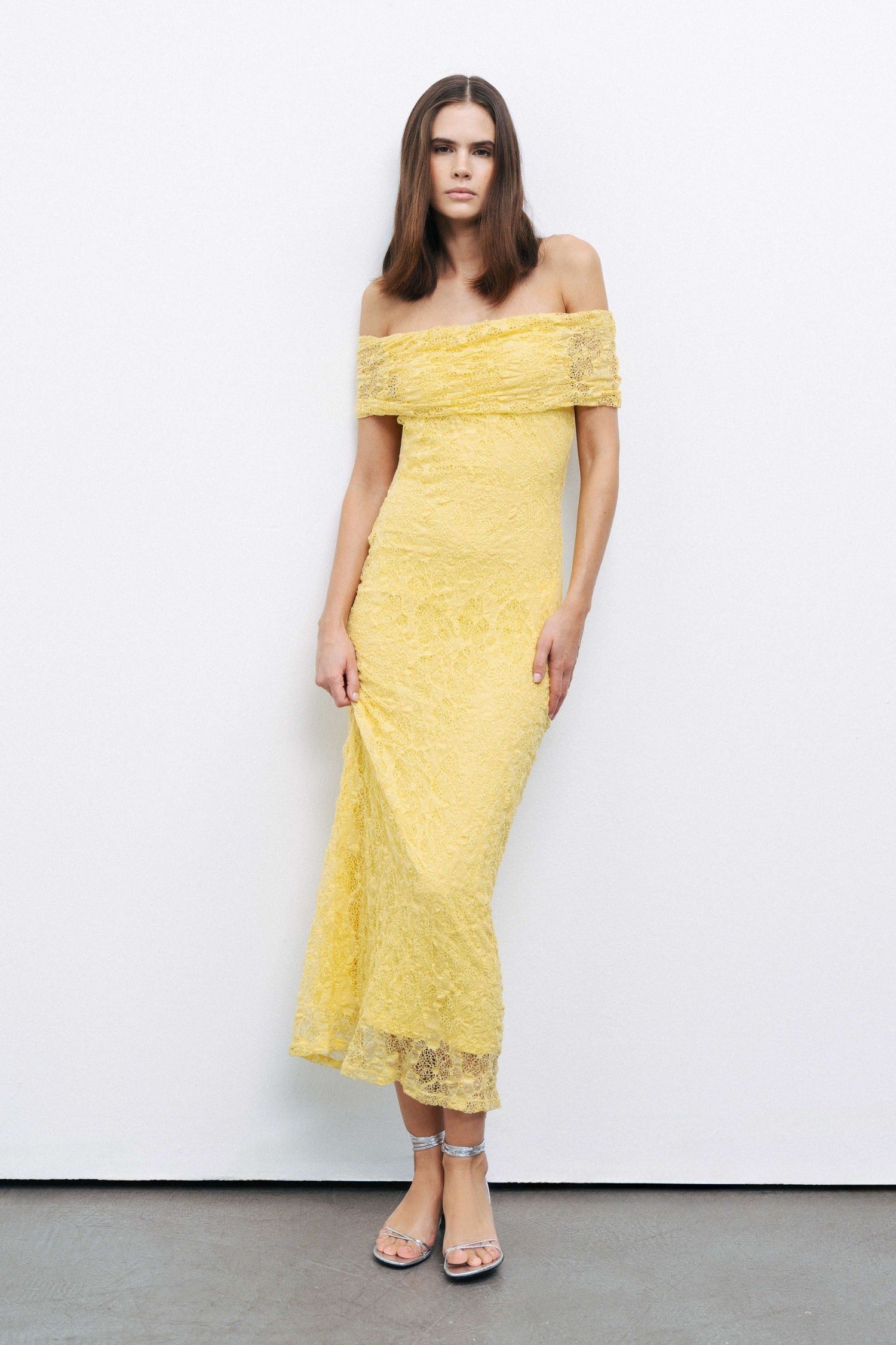 nocturne off the shoulder dress Nocturne G2111 Black Off-Shoulder Column Evening Gown