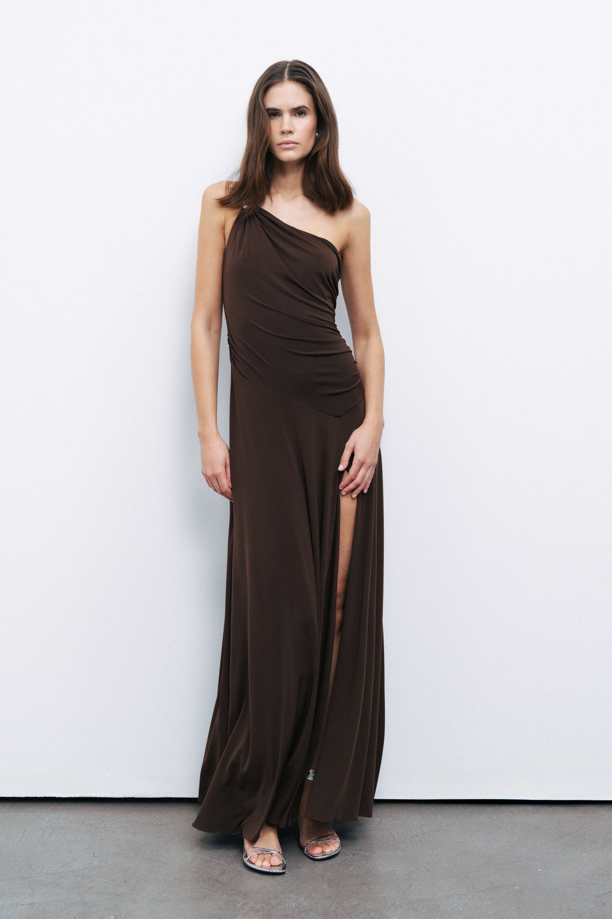 One Shoulder Maxi Dress