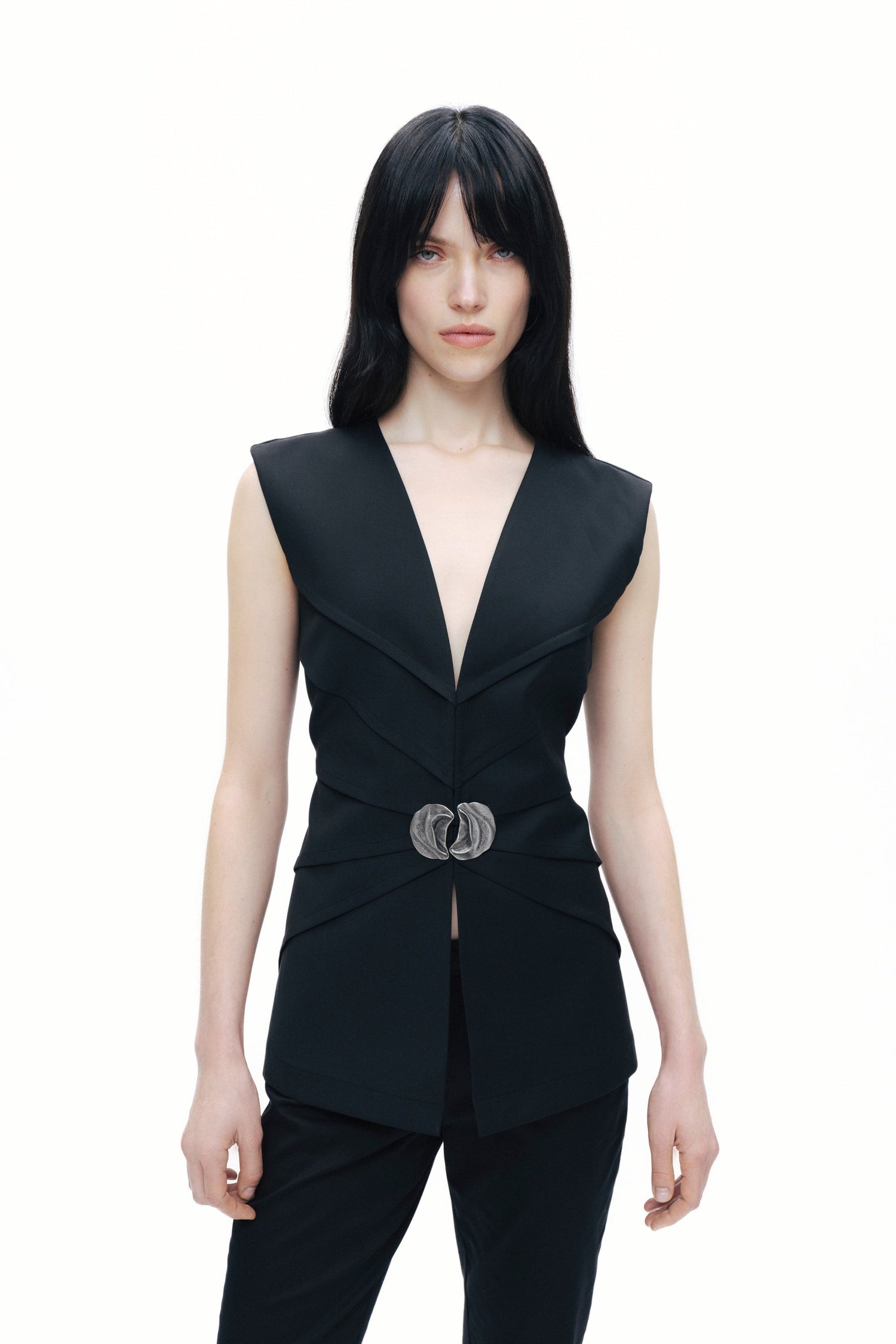 Metal Accessory Detailed Vest