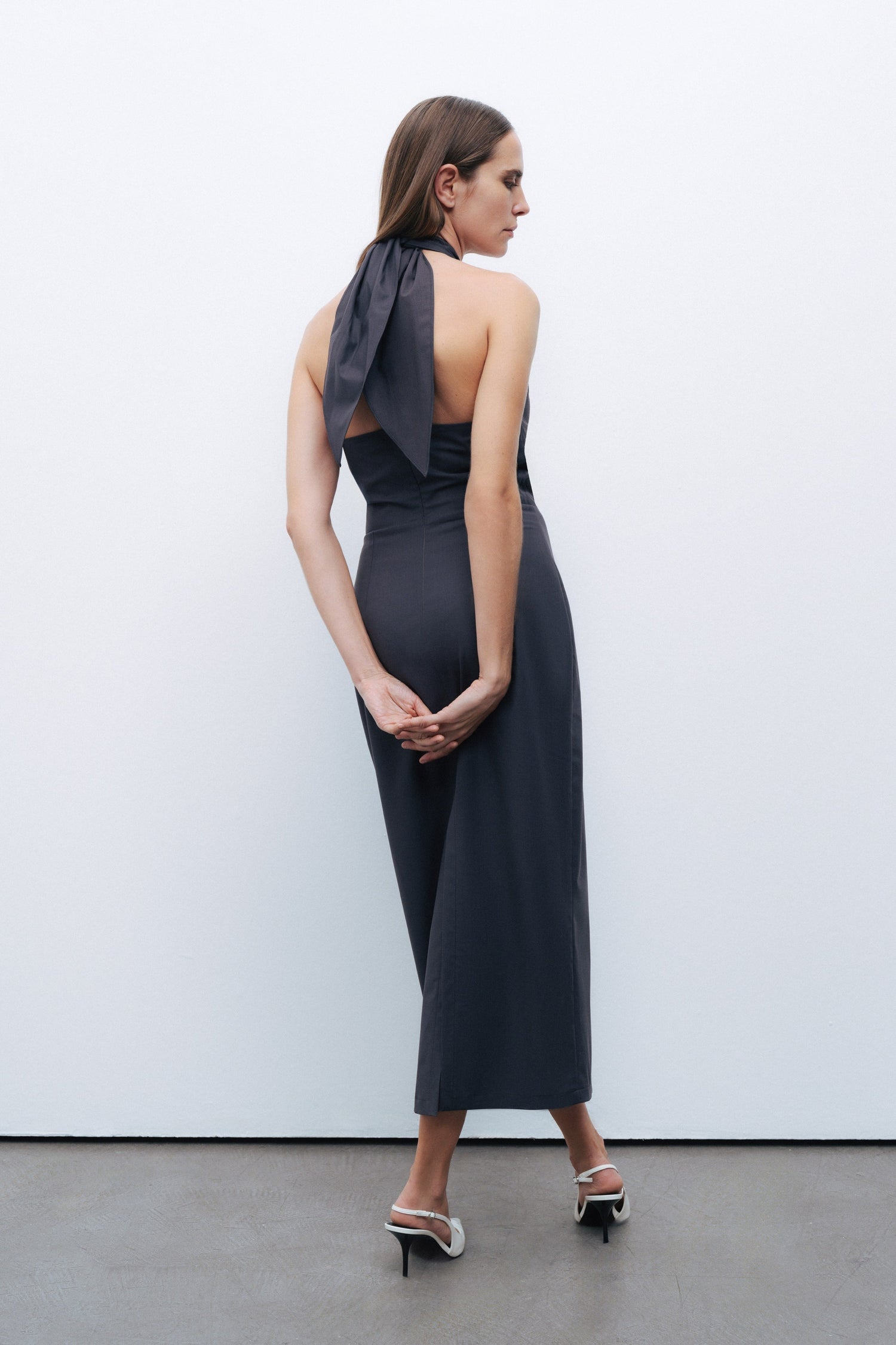 Halter Neck Midi Dress