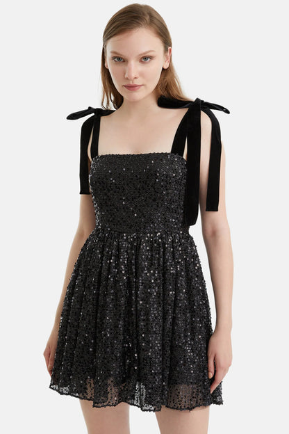 Sequined Flowy Mini Dress (Final Sale)
