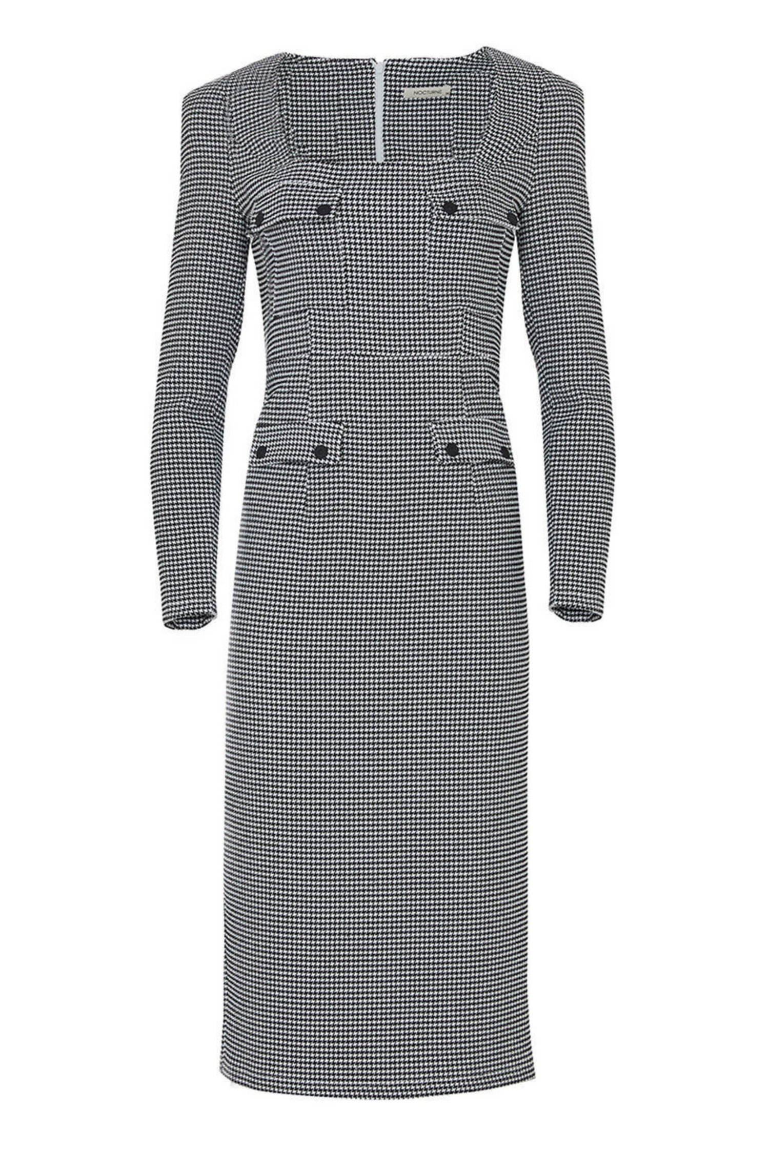 Shoulder Pad Midi Dress