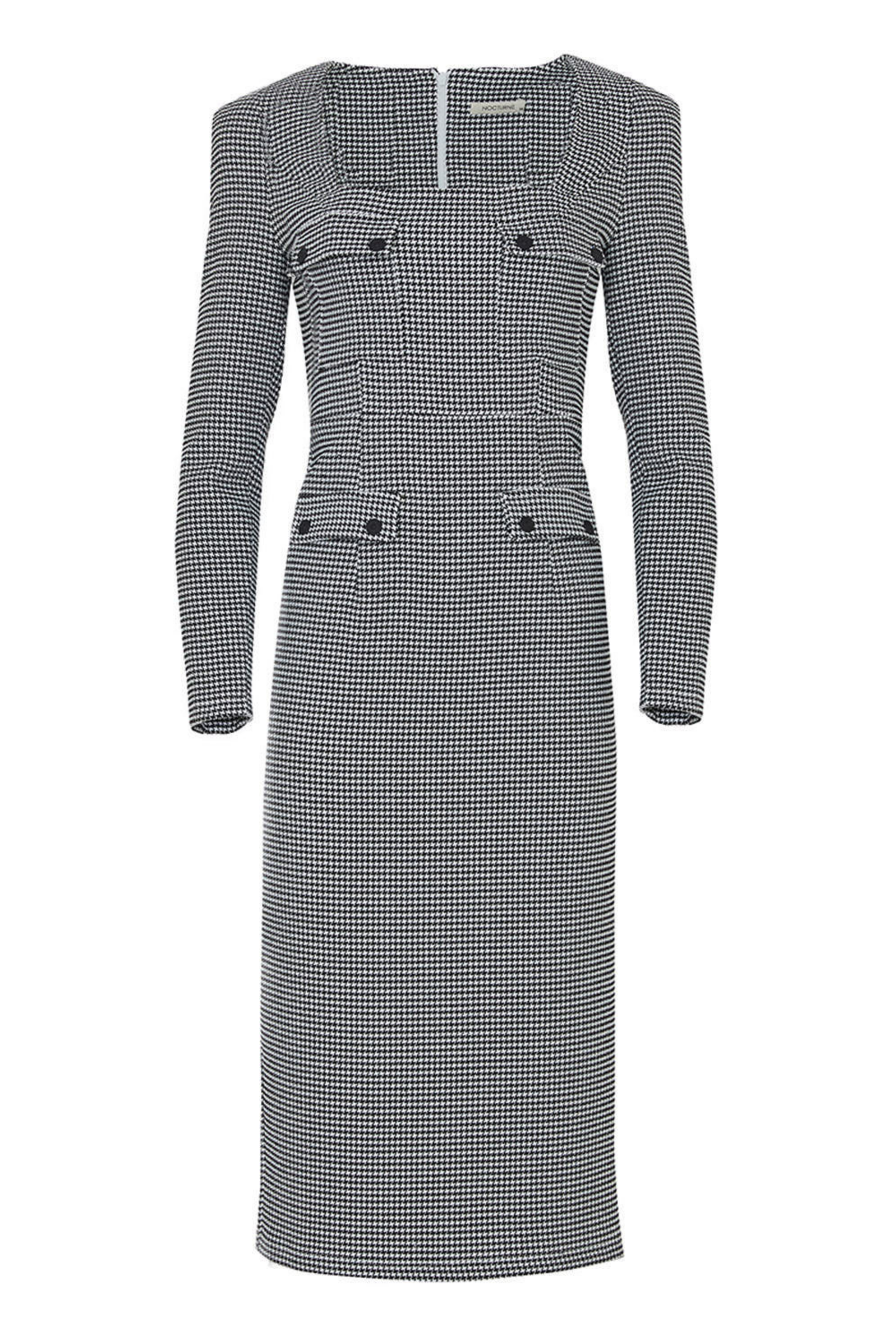 Shoulder Pad Midi Dress