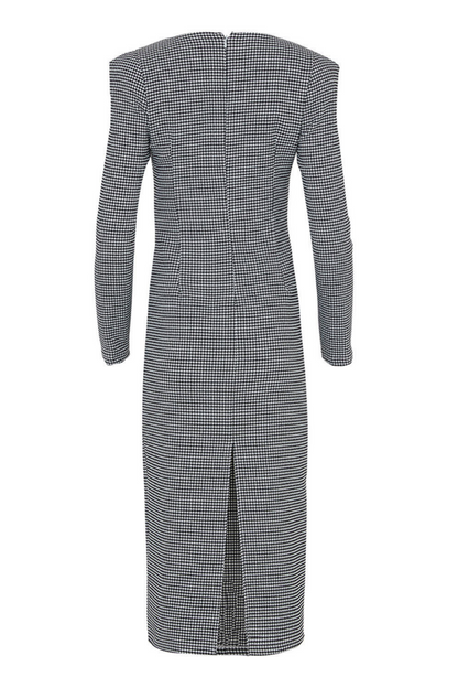 Shoulder Pad Midi Dress