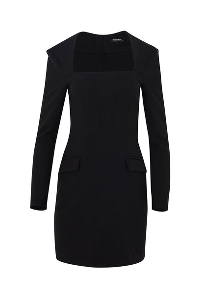 Shoulder Pad Mini Dress