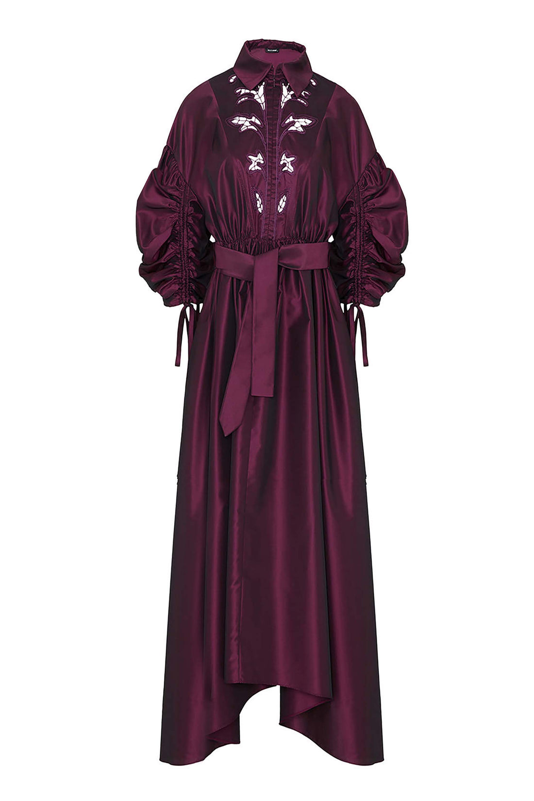 Balloon Sleeve Belted Dress