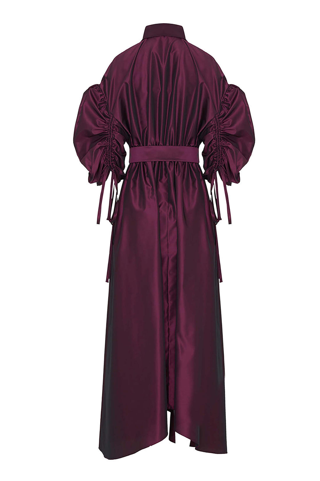 Balloon Sleeve Belted Dress