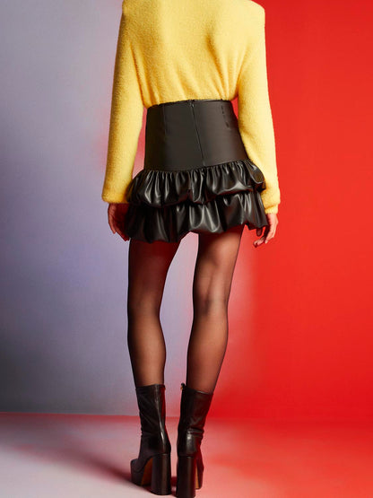 Faux Suede Mini Skirt