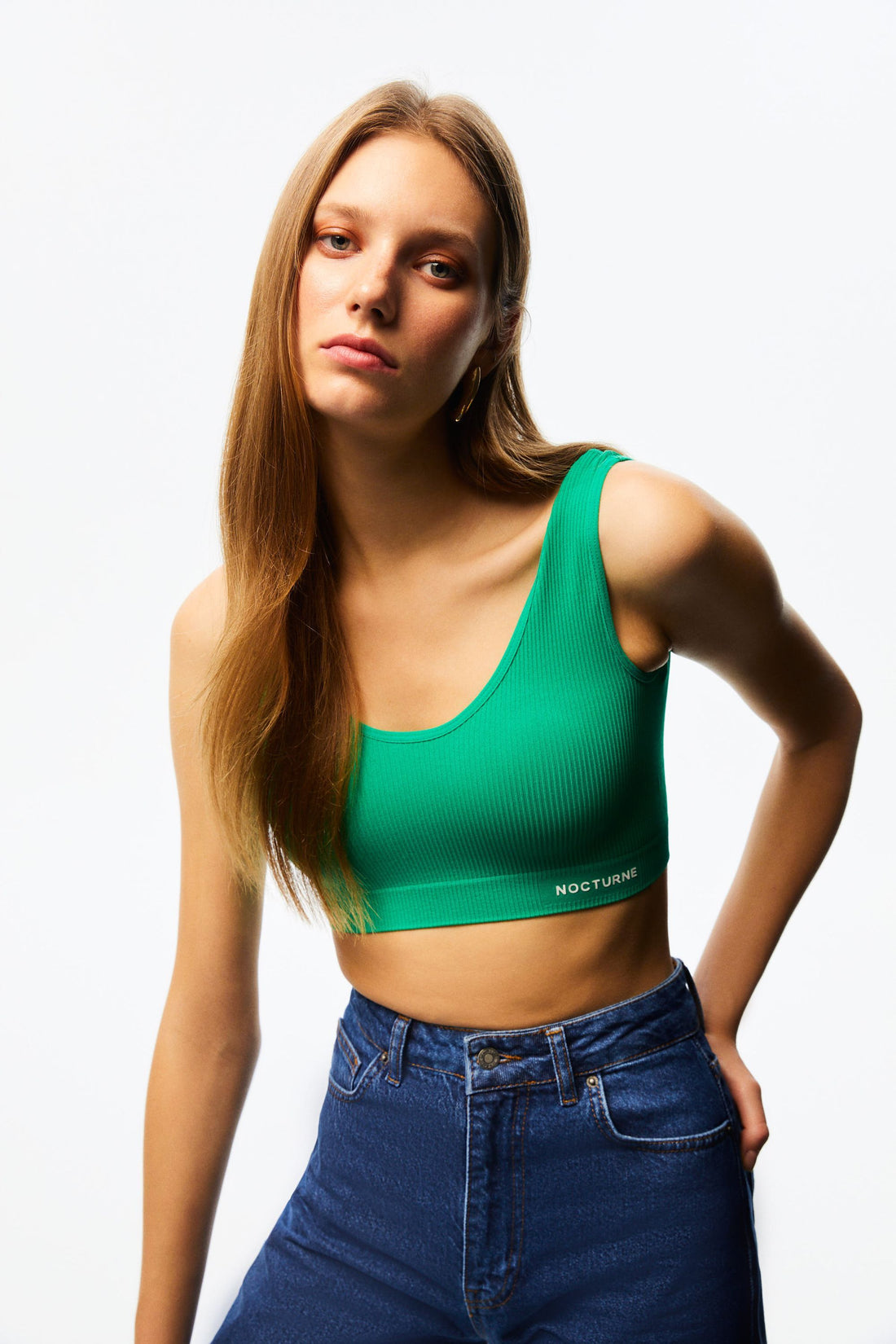 Ribbed V-Neck Bralette