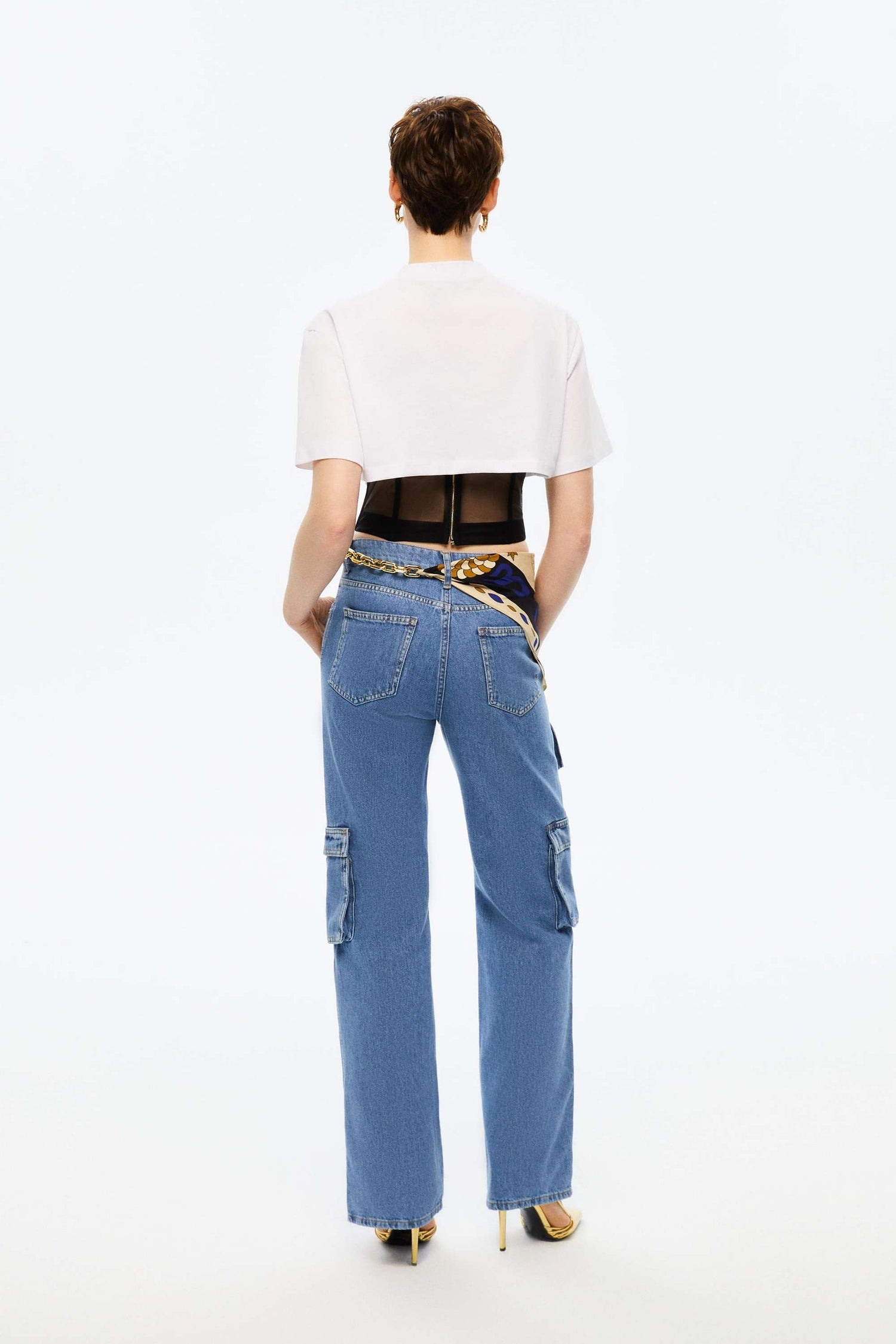Chain and Scarf Jeans