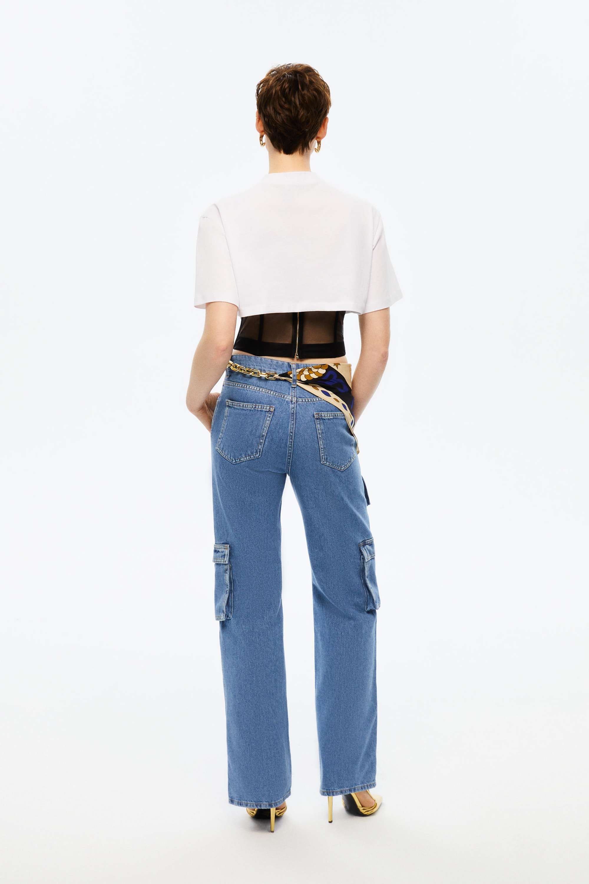 Chain and Scarf Jeans