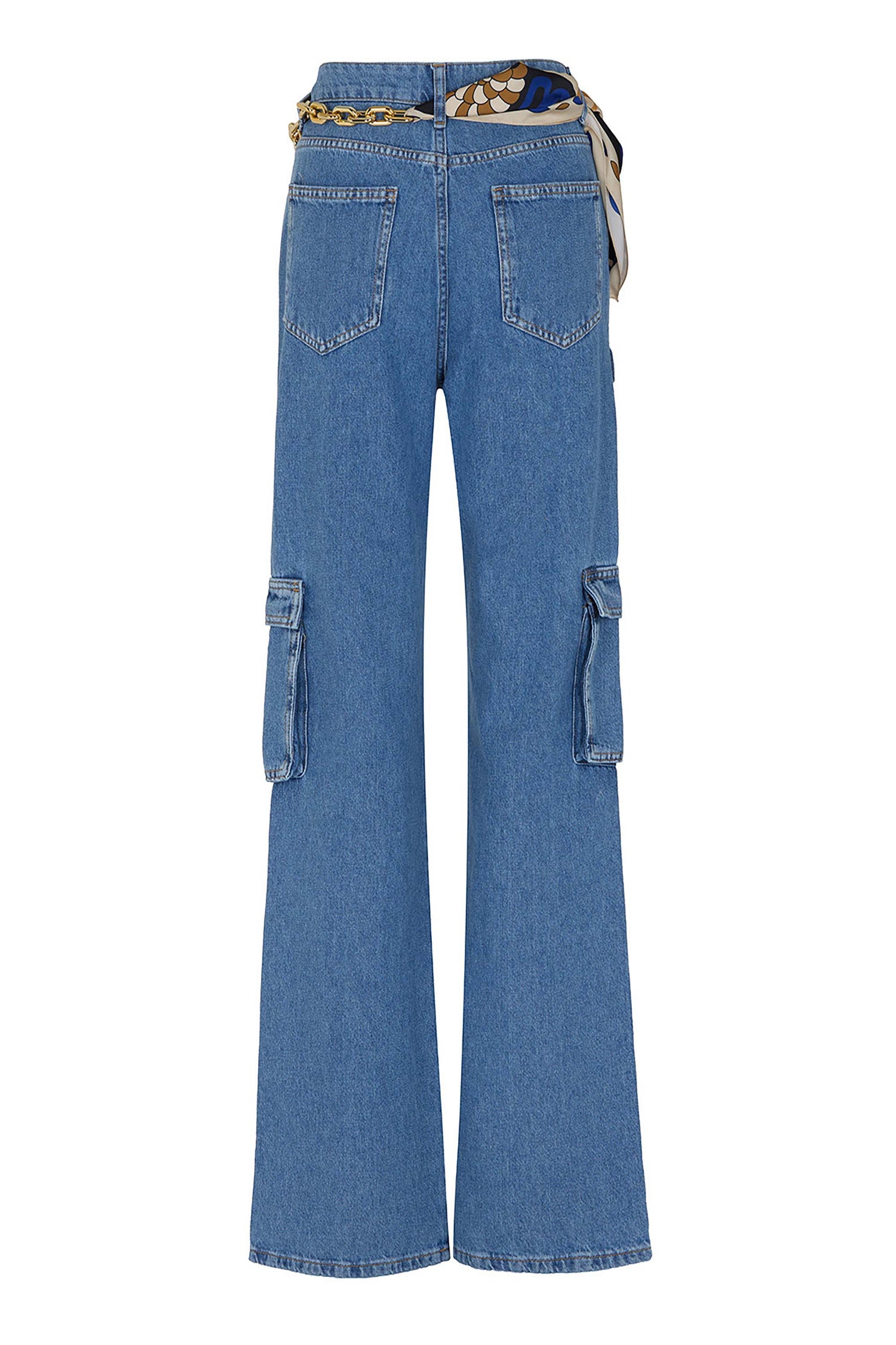 Chain and Scarf Jeans