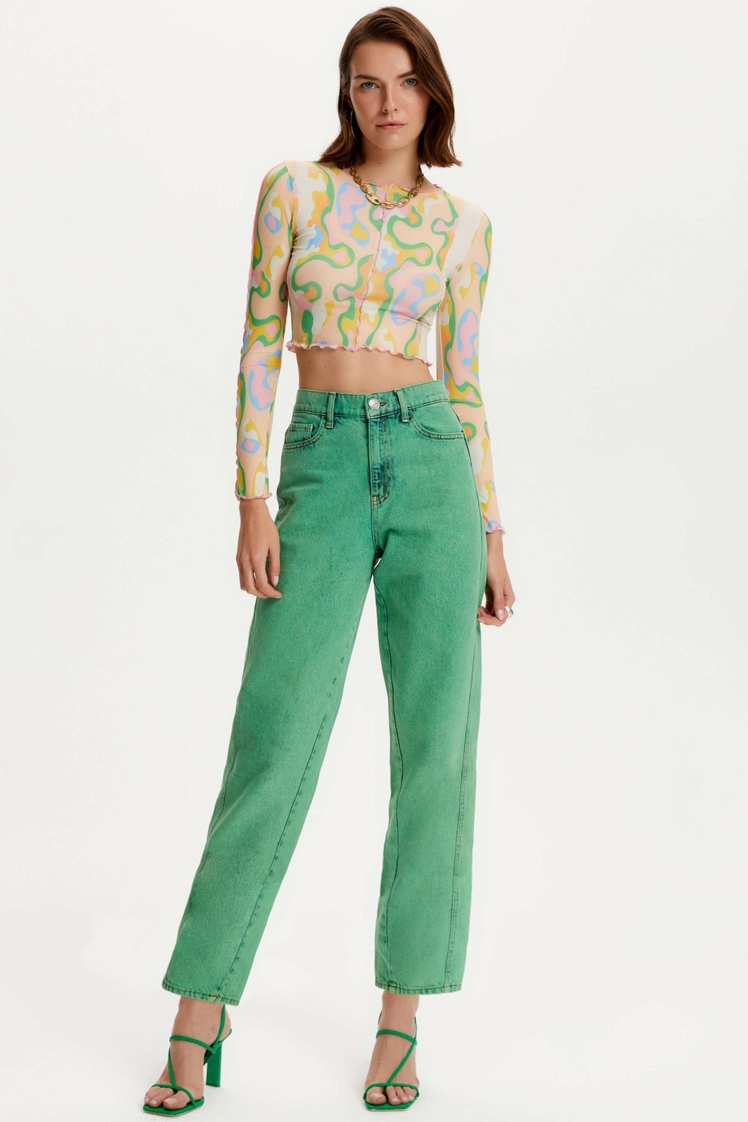 High Waist Jean Trousers