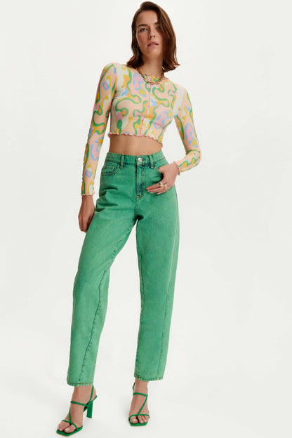 High Waist Jean Trousers