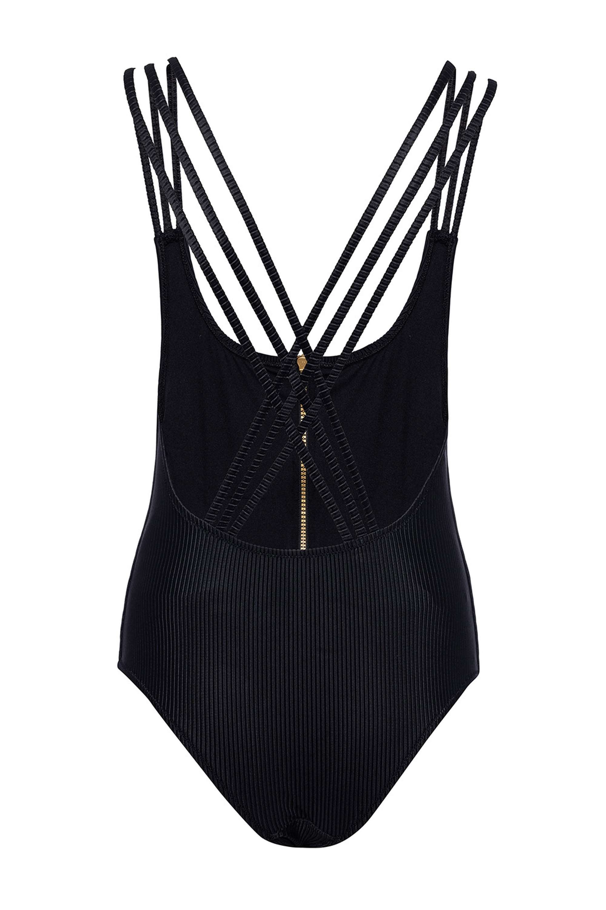 Backless Ribbed Swimsuit Final Sale Nocturne