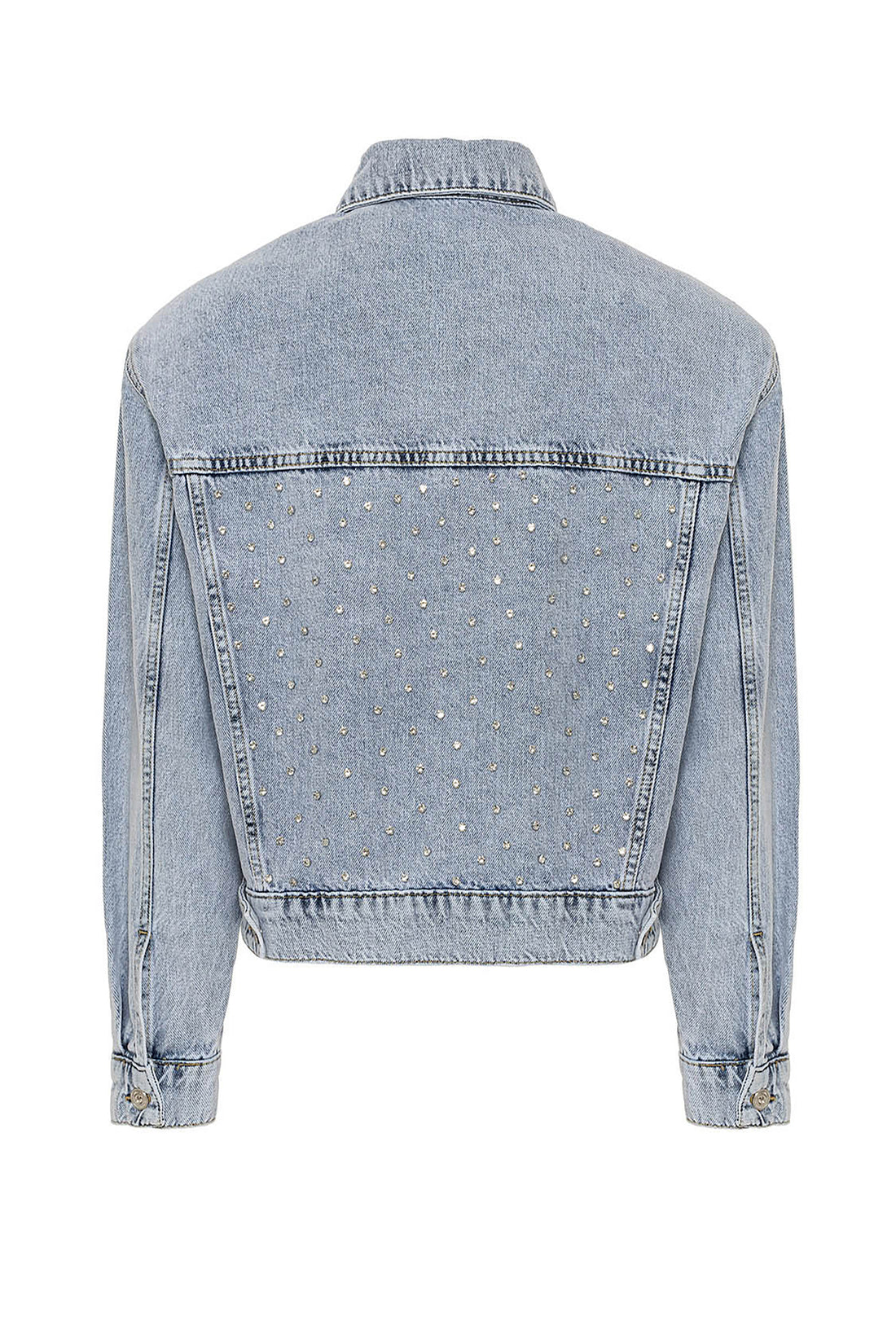 Cropped Jacket with Shoulder Pads