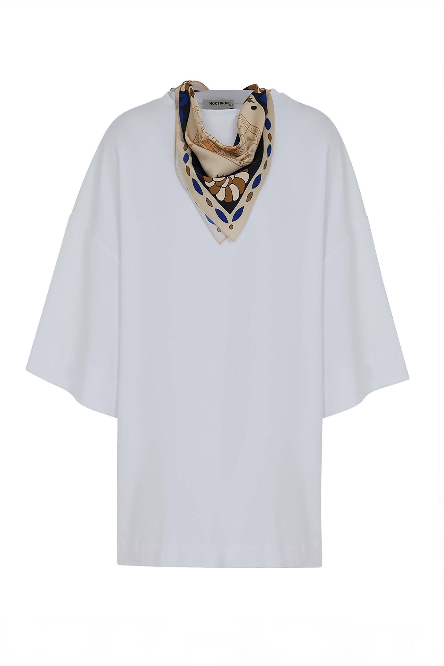 Scarf Detail Oversized T-Shirt