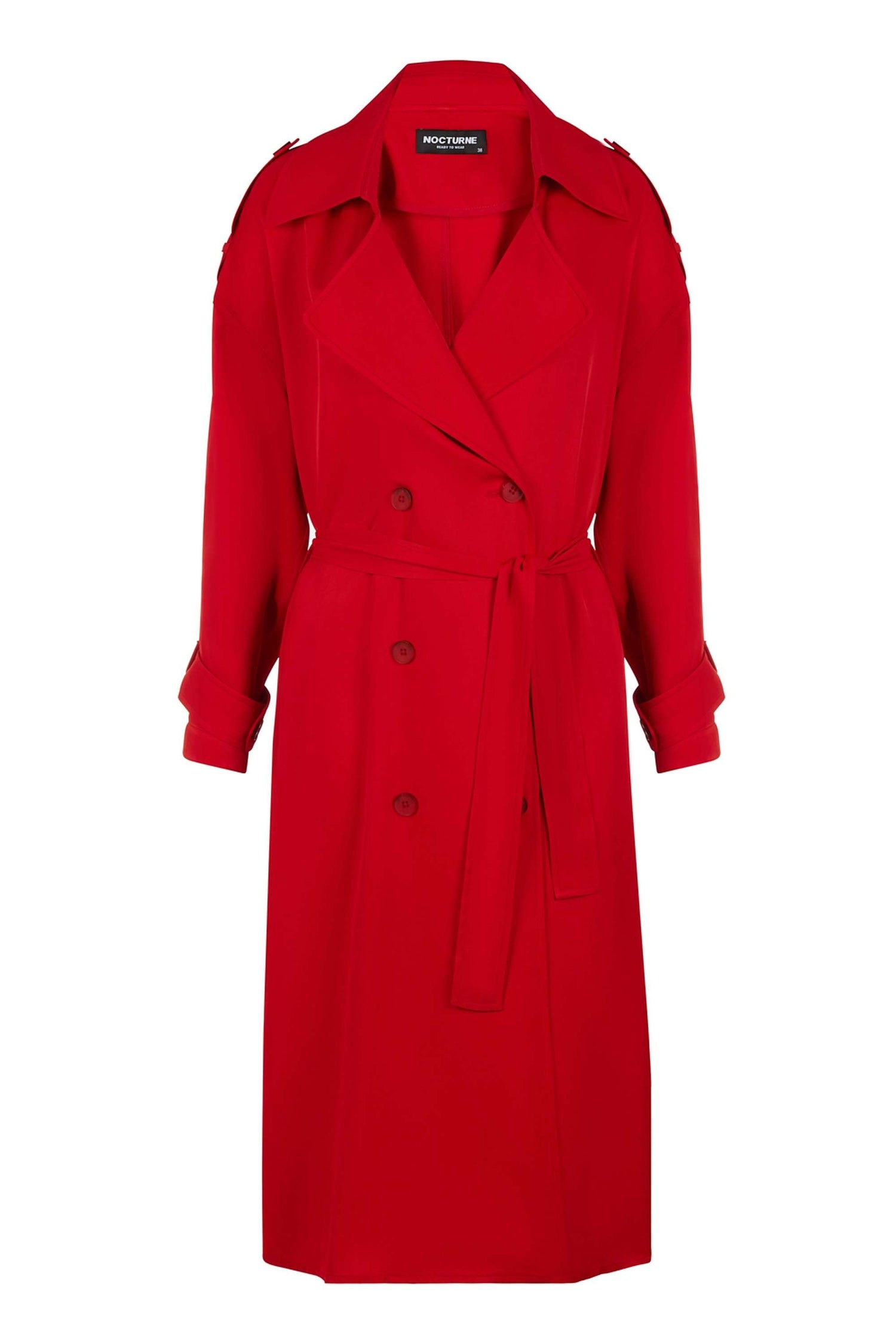 Double-Breasted Belted Trench Coat