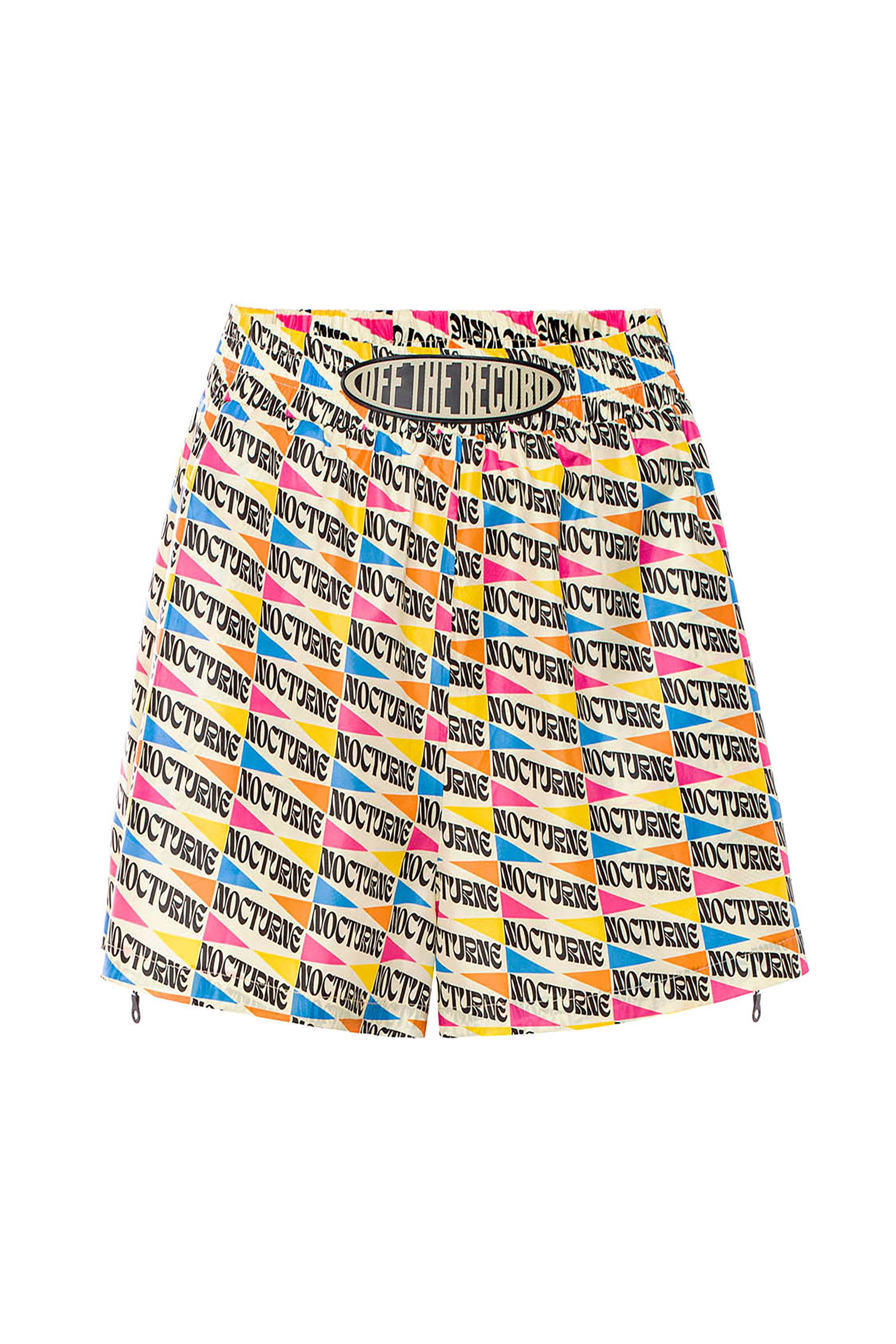 Zipper Detailed Patterned Mini Shorts