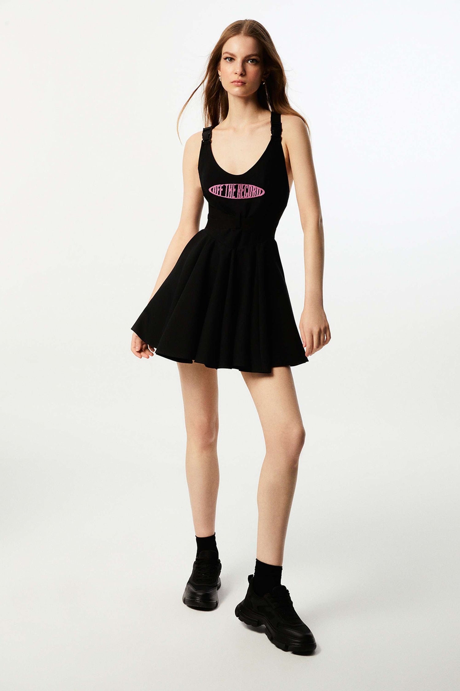 Patterned Sequined Mini Dress