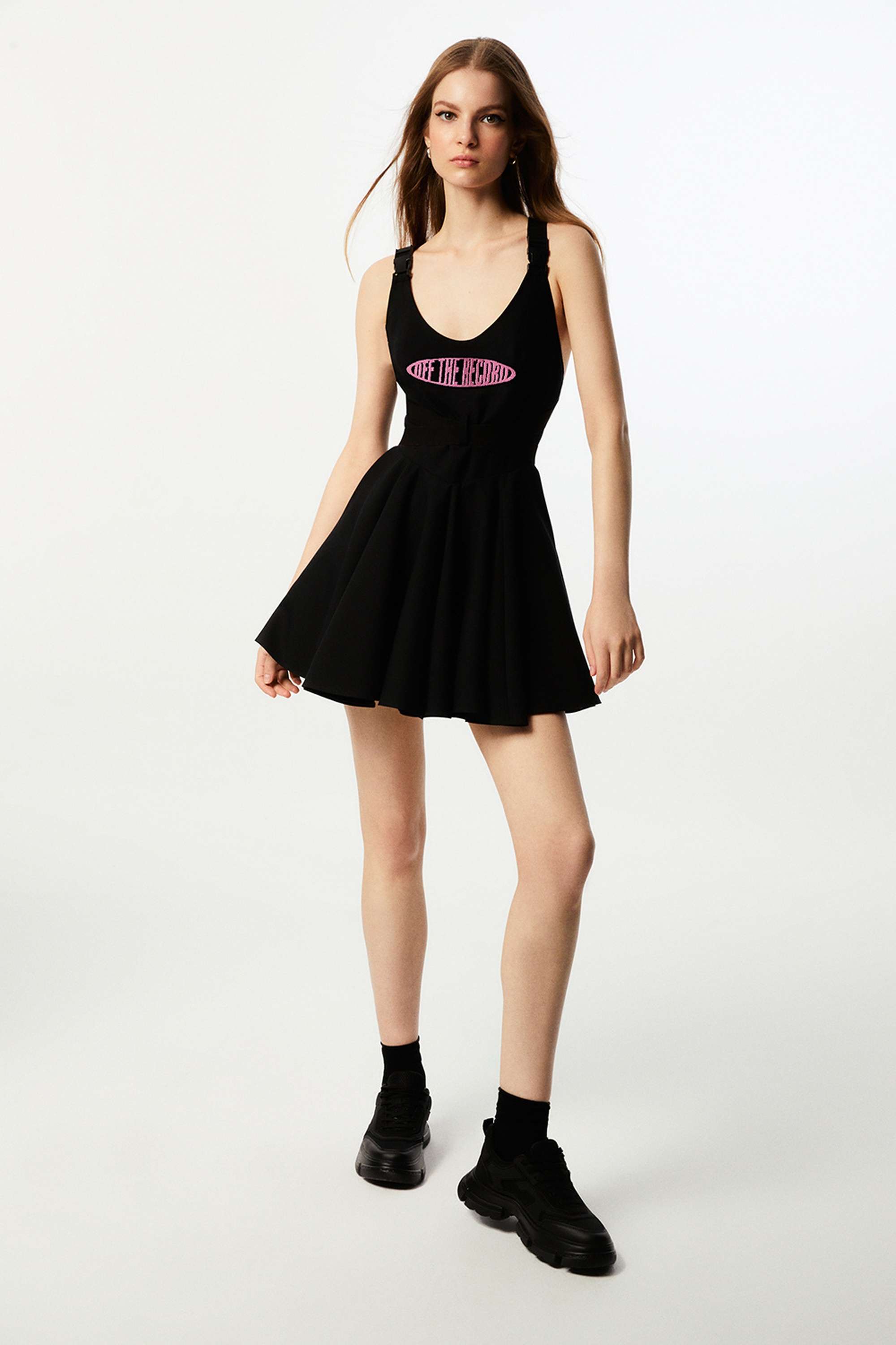 Patterned Sequined Mini Dress