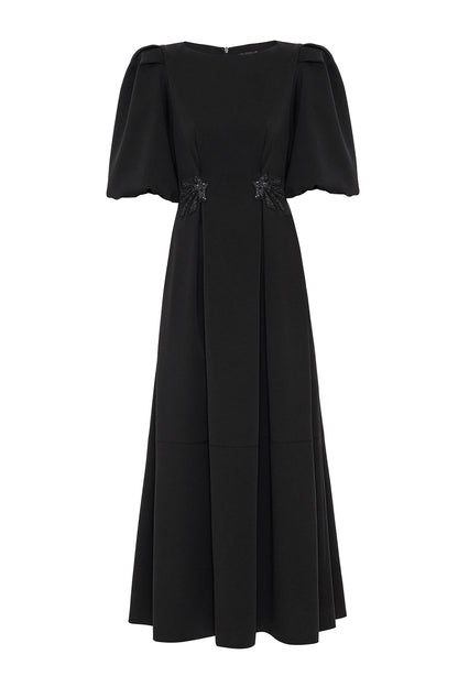 Balloon Sleeve Long Dress