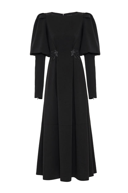 Balloon Sleeve Long Dress