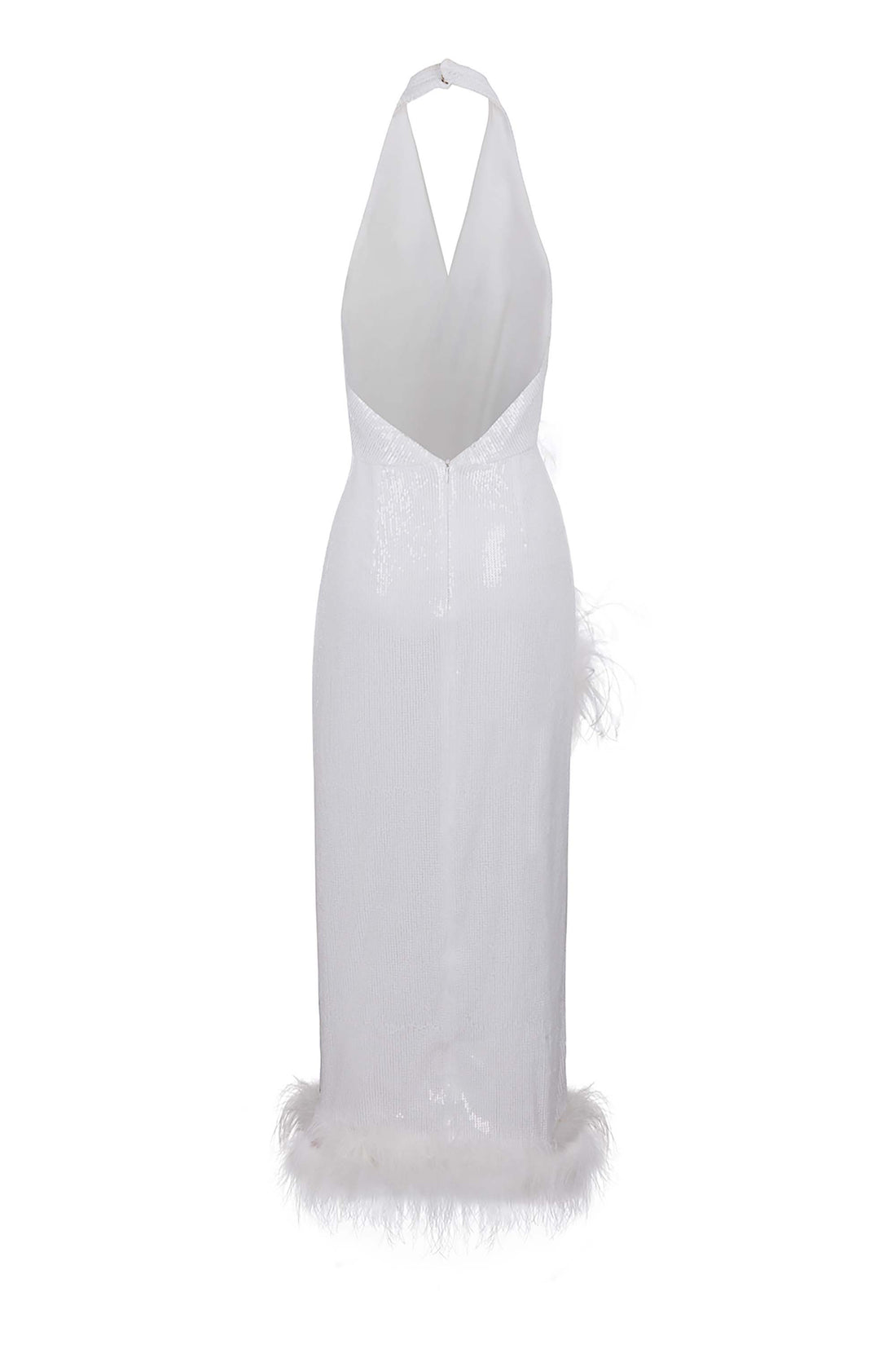 Sequined Otrisch Feather Detailed Dress