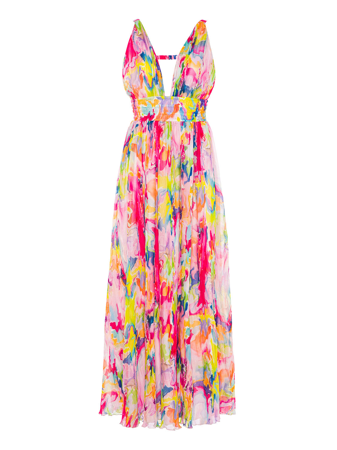 Backless Patterned Dress