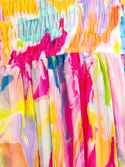 Backless Patterned Dress