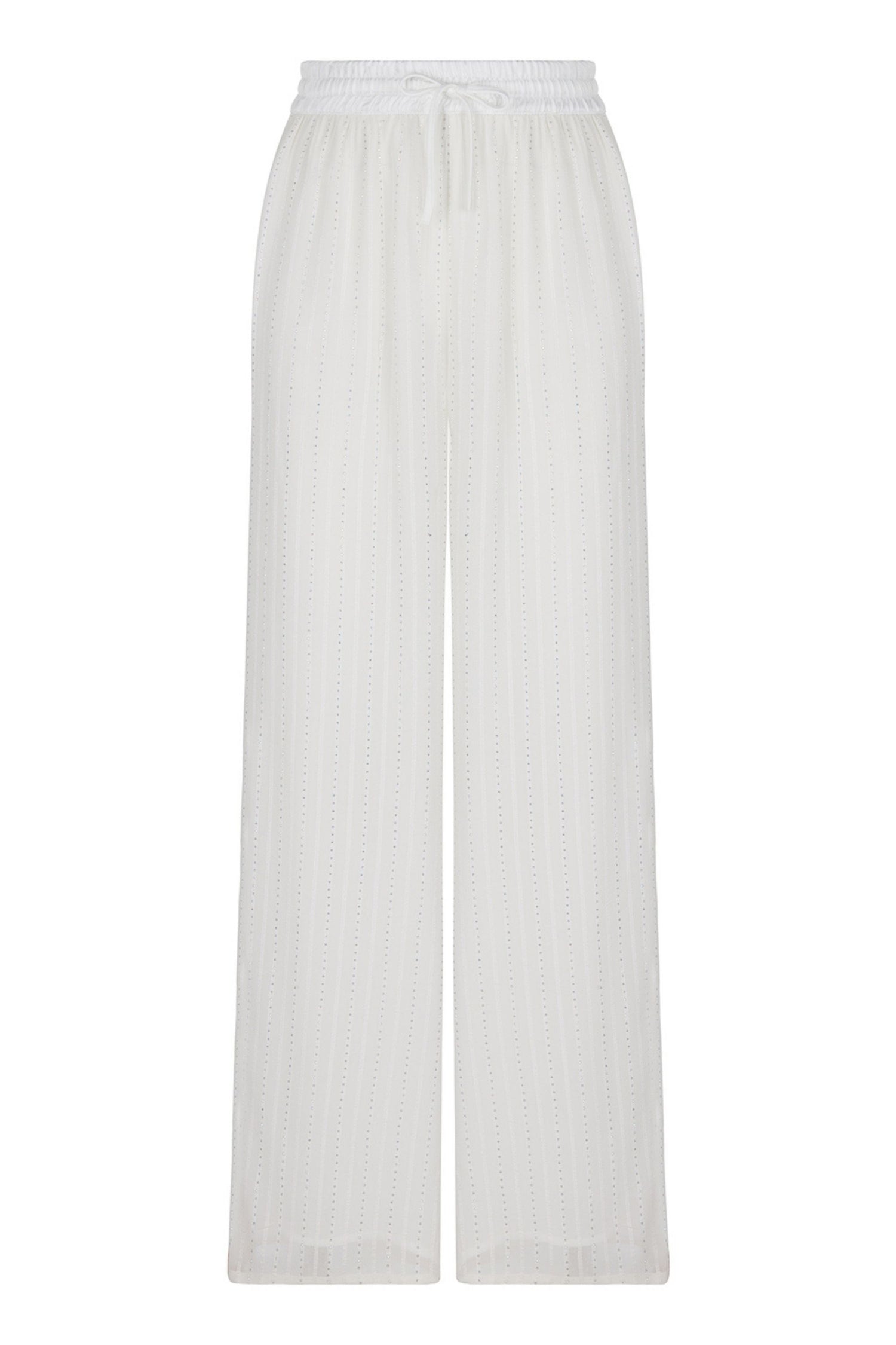 Stone Detailed Wide Leg Trousers