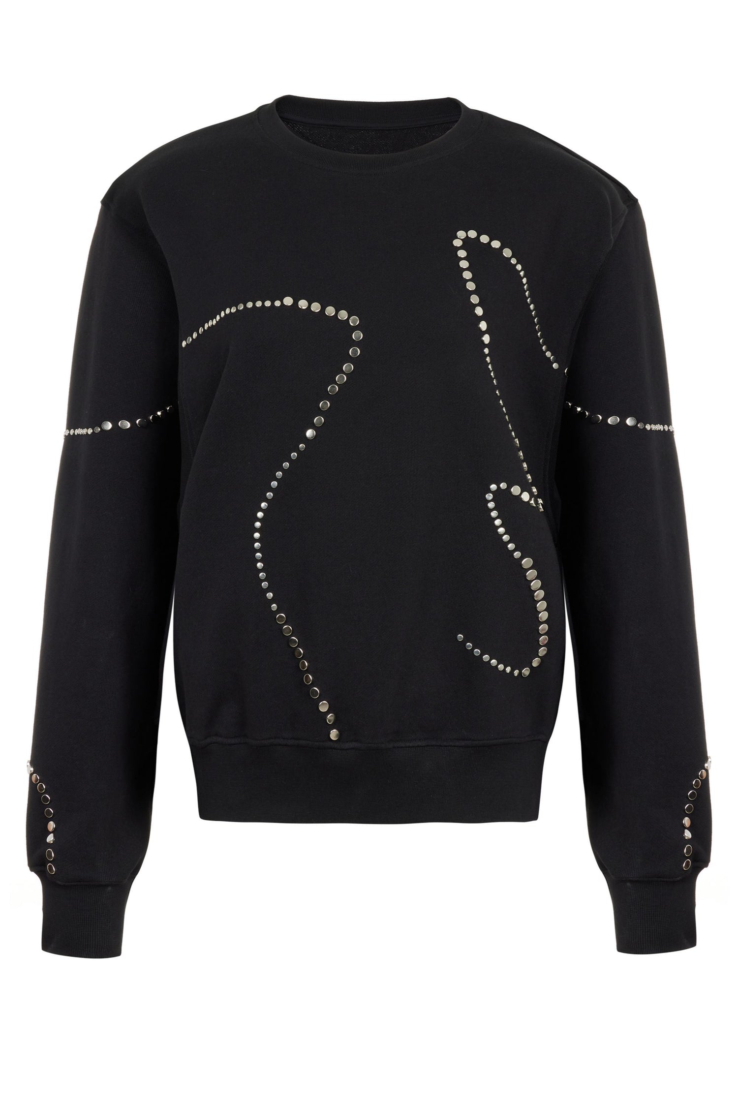 Crew Neck Studded Sweatshirt