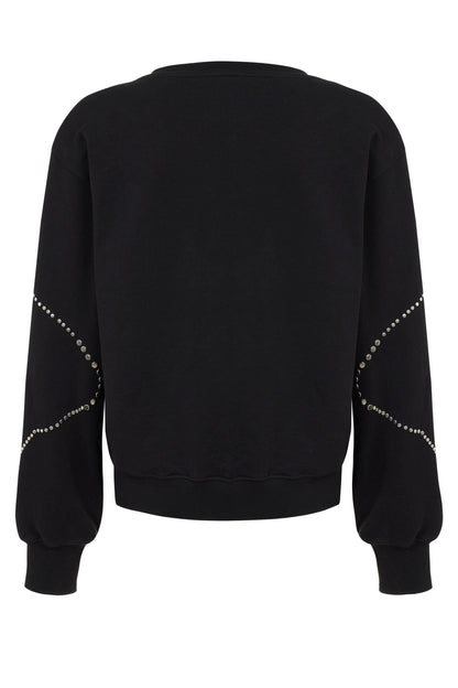 Crew Neck Studded Sweatshirt