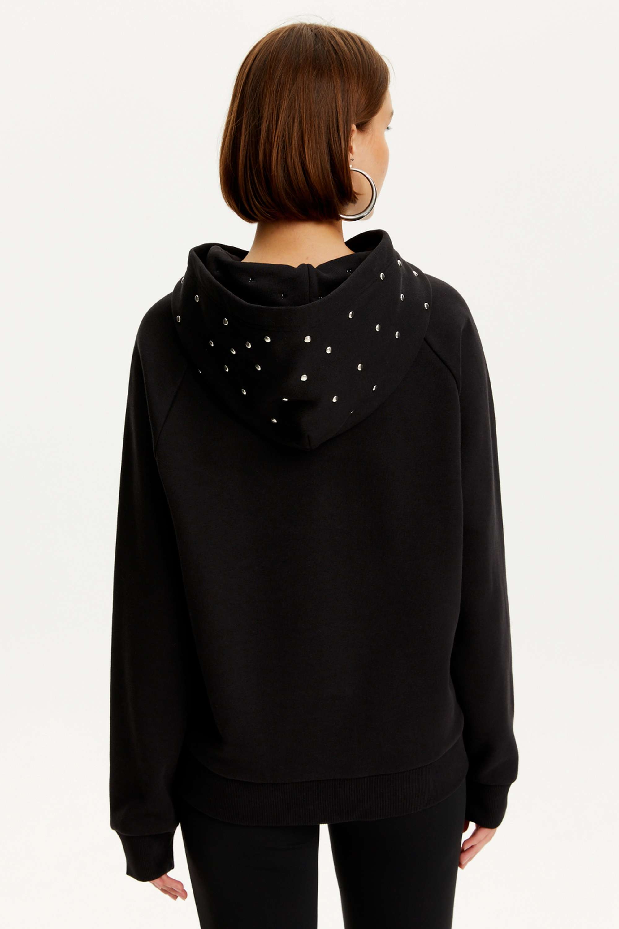 Studded Hoodie Sweatshirt