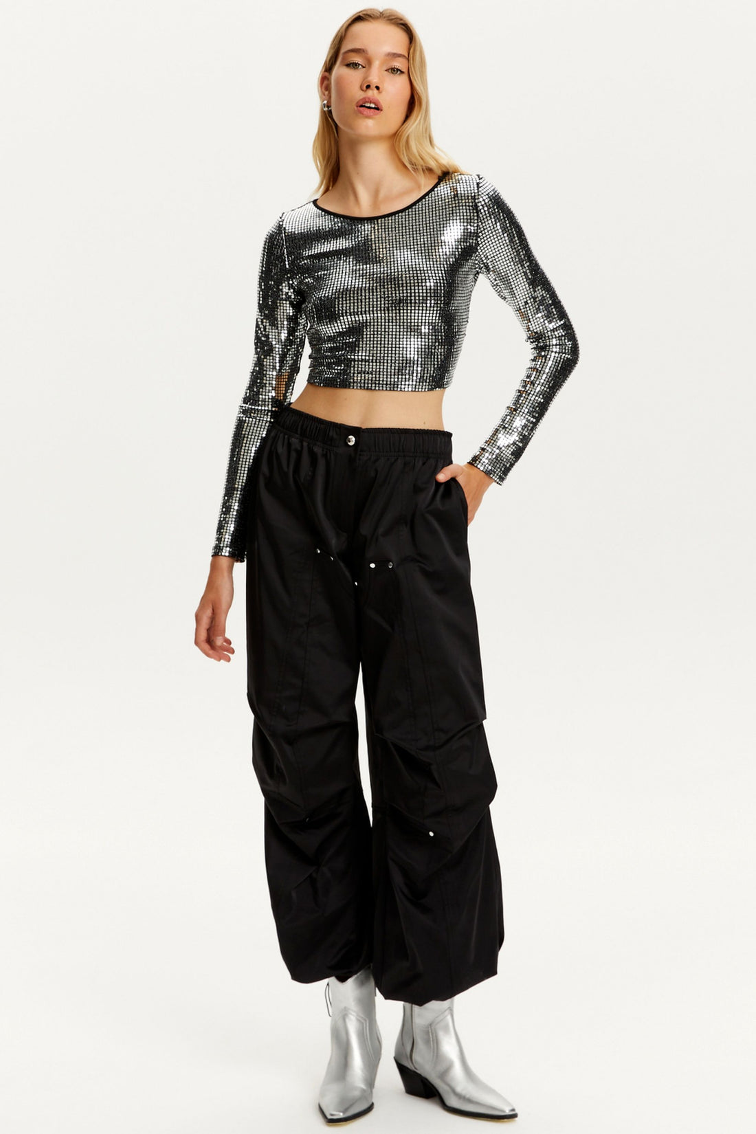 Metallic Jersey Top
