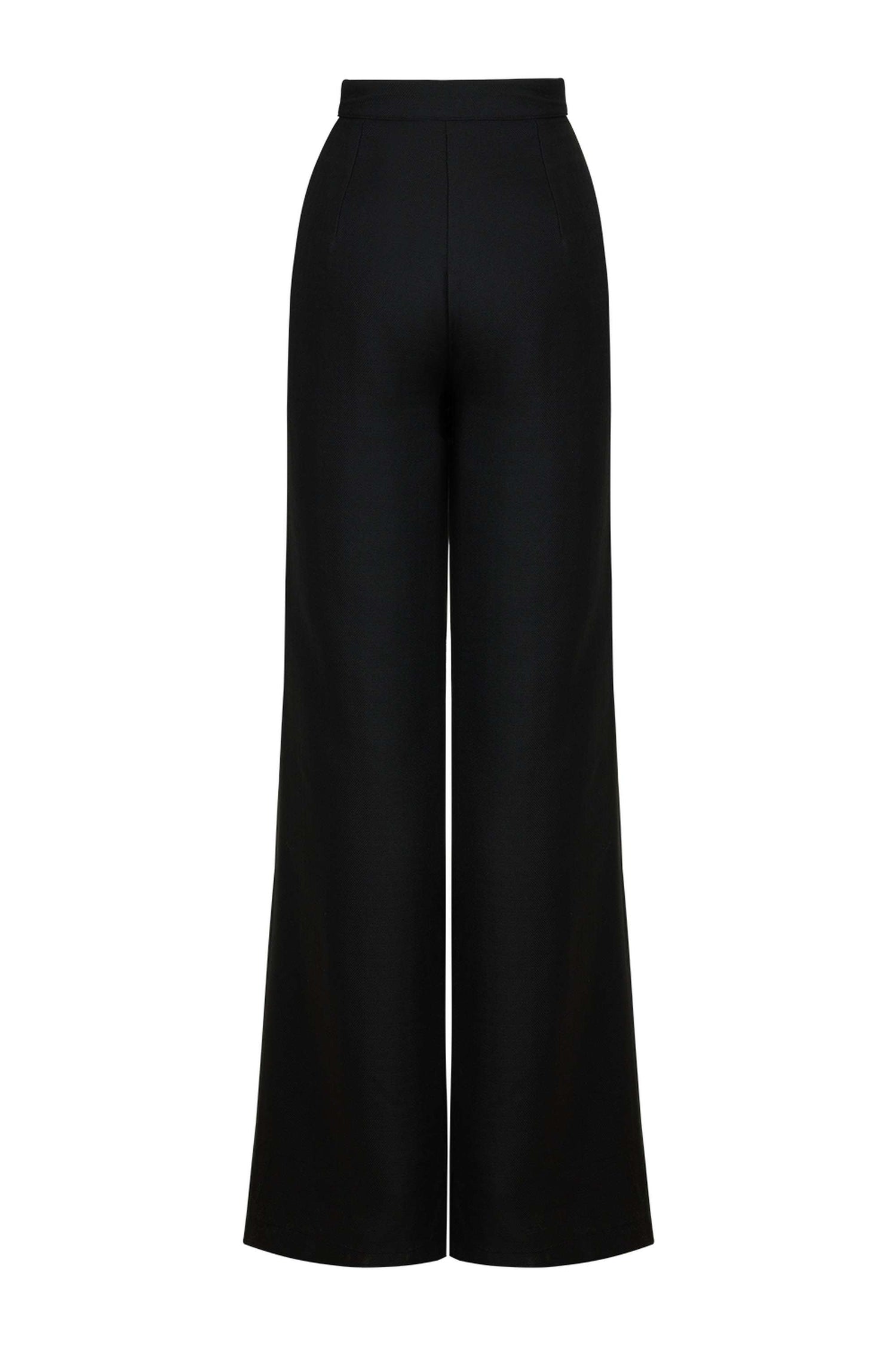 High Waisted Pintuck Stitched Pants