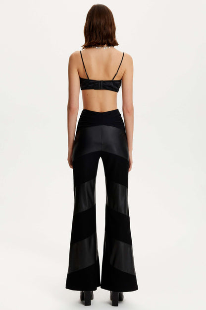 Two Toned High-Waisted Flare Pants (Final Sale)