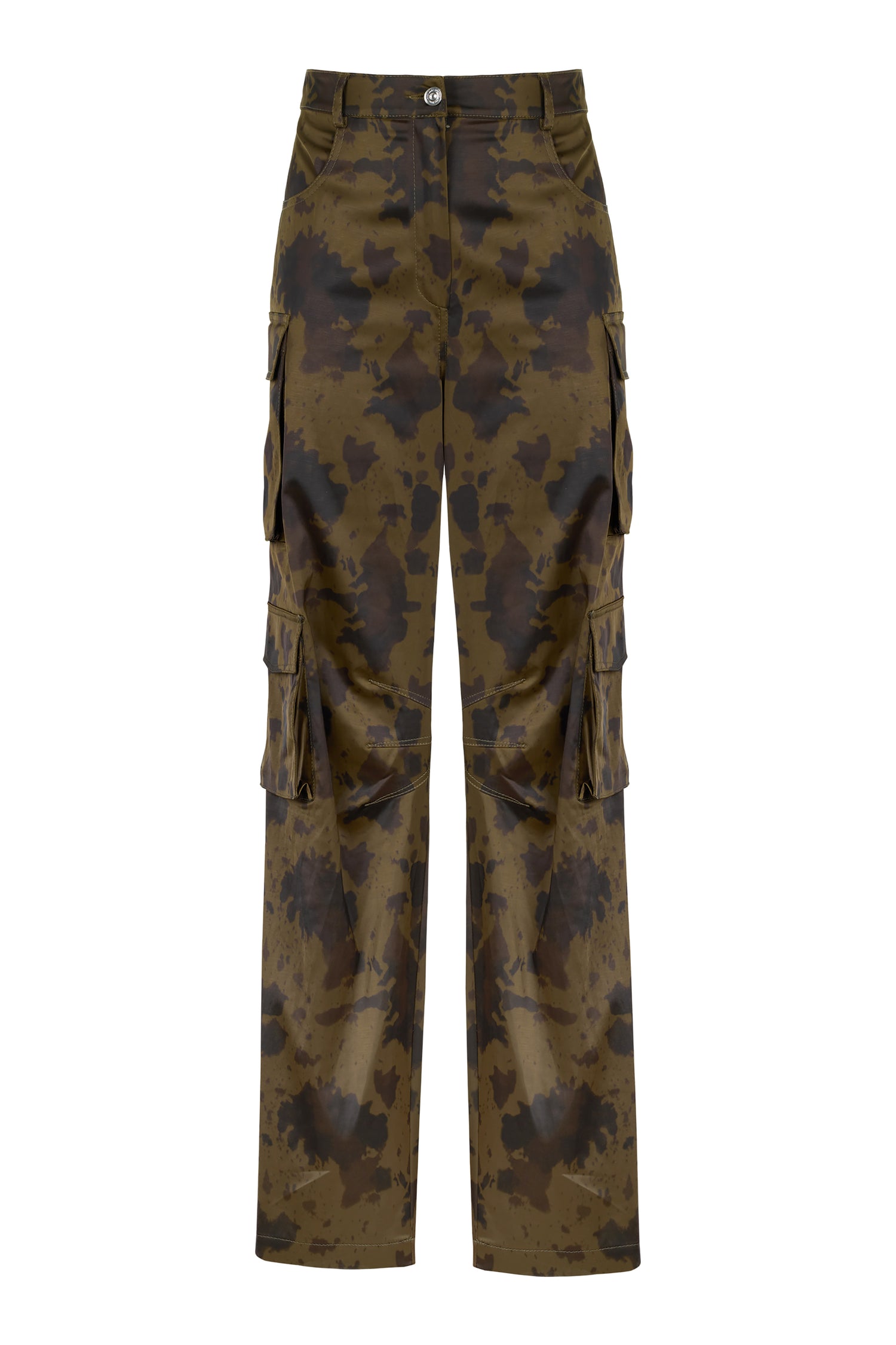 Satin Cargo Pants