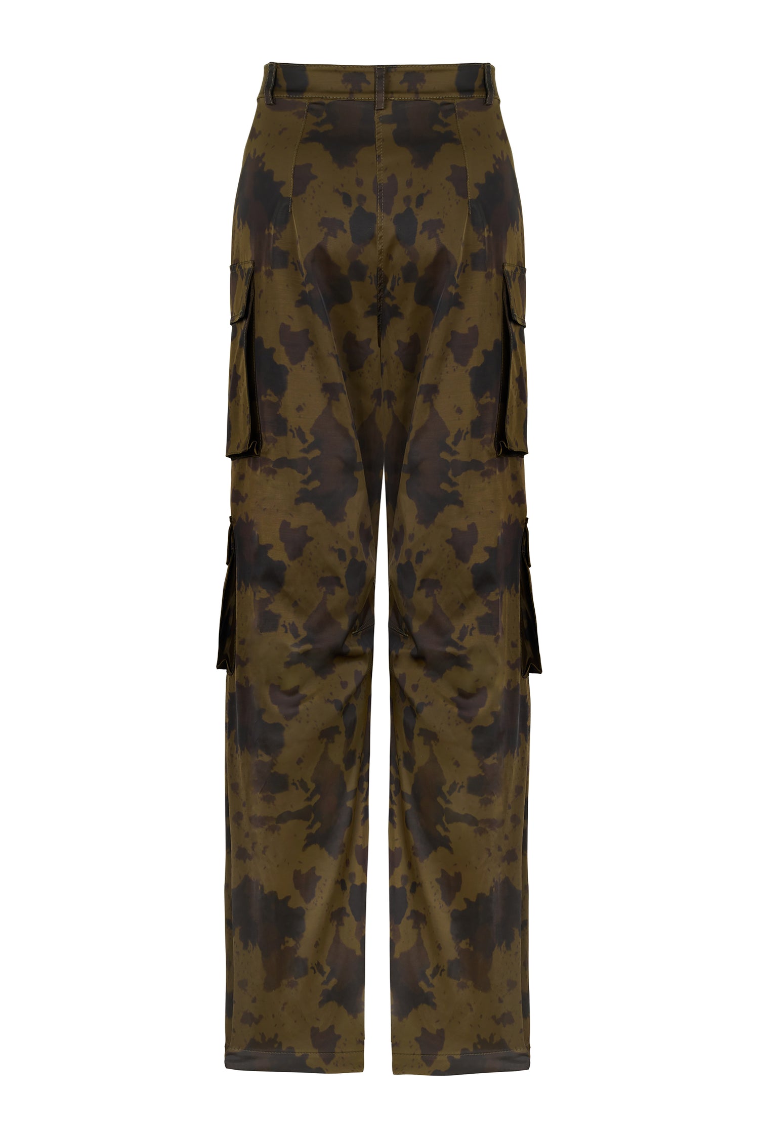 Satin Cargo Pants