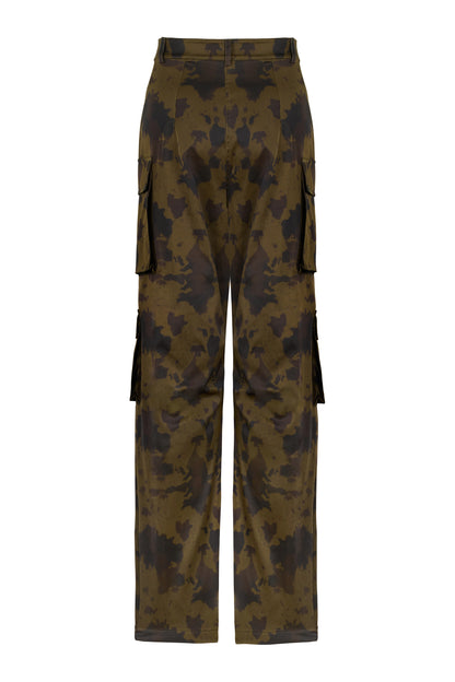 Satin Cargo Pants