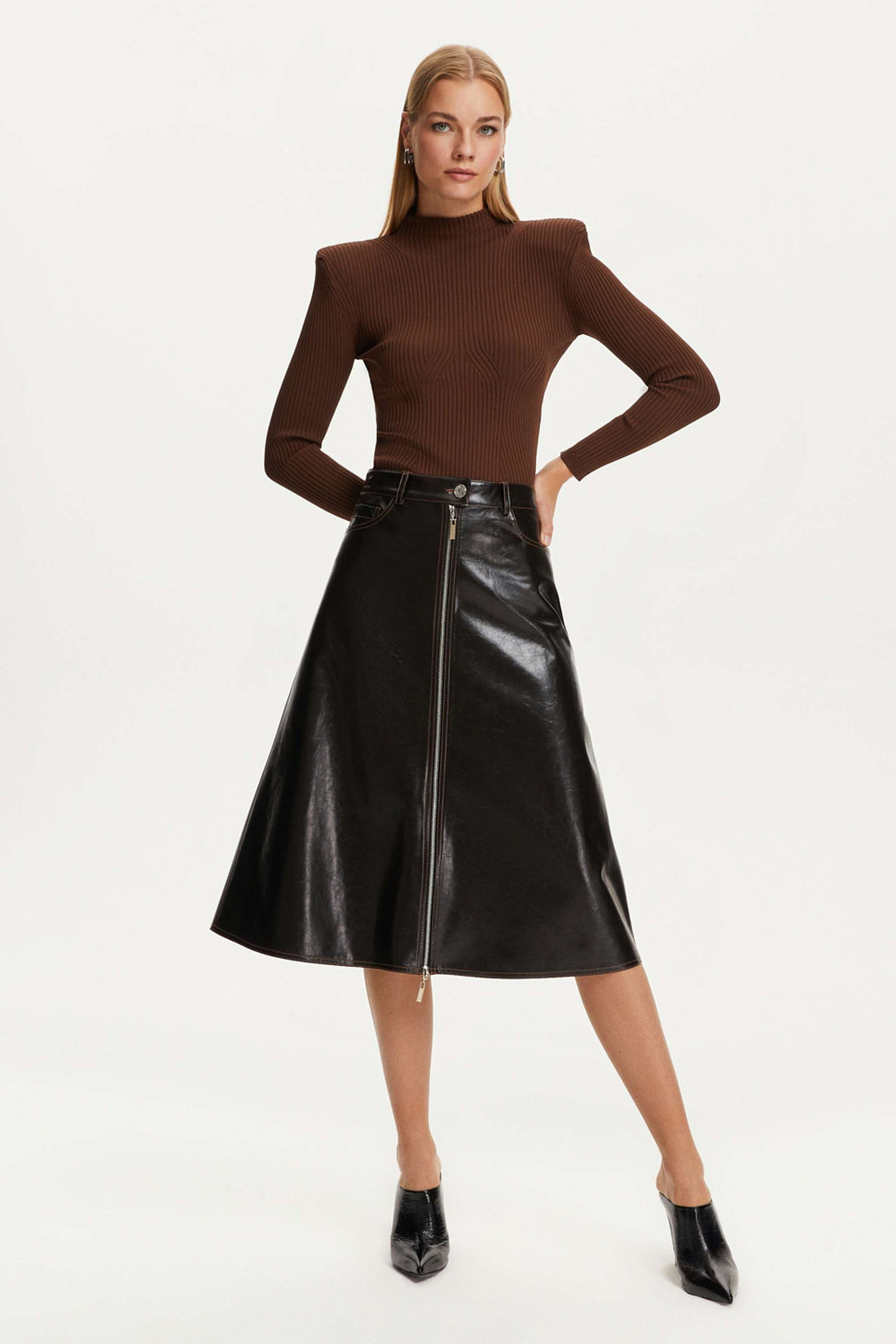 Tumbled Leather Skirt (Final Sale)