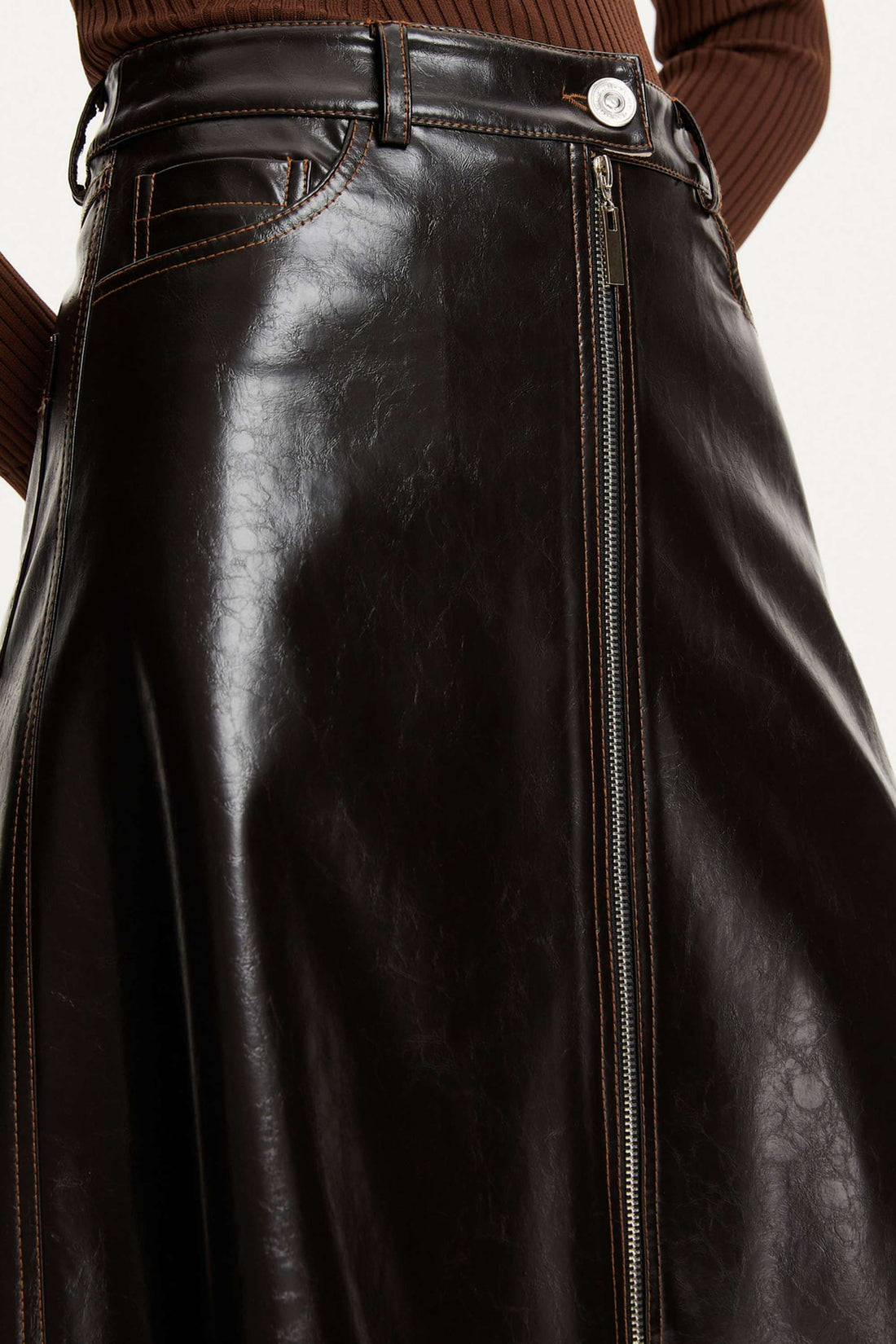Tumbled Leather Skirt (Final Sale)