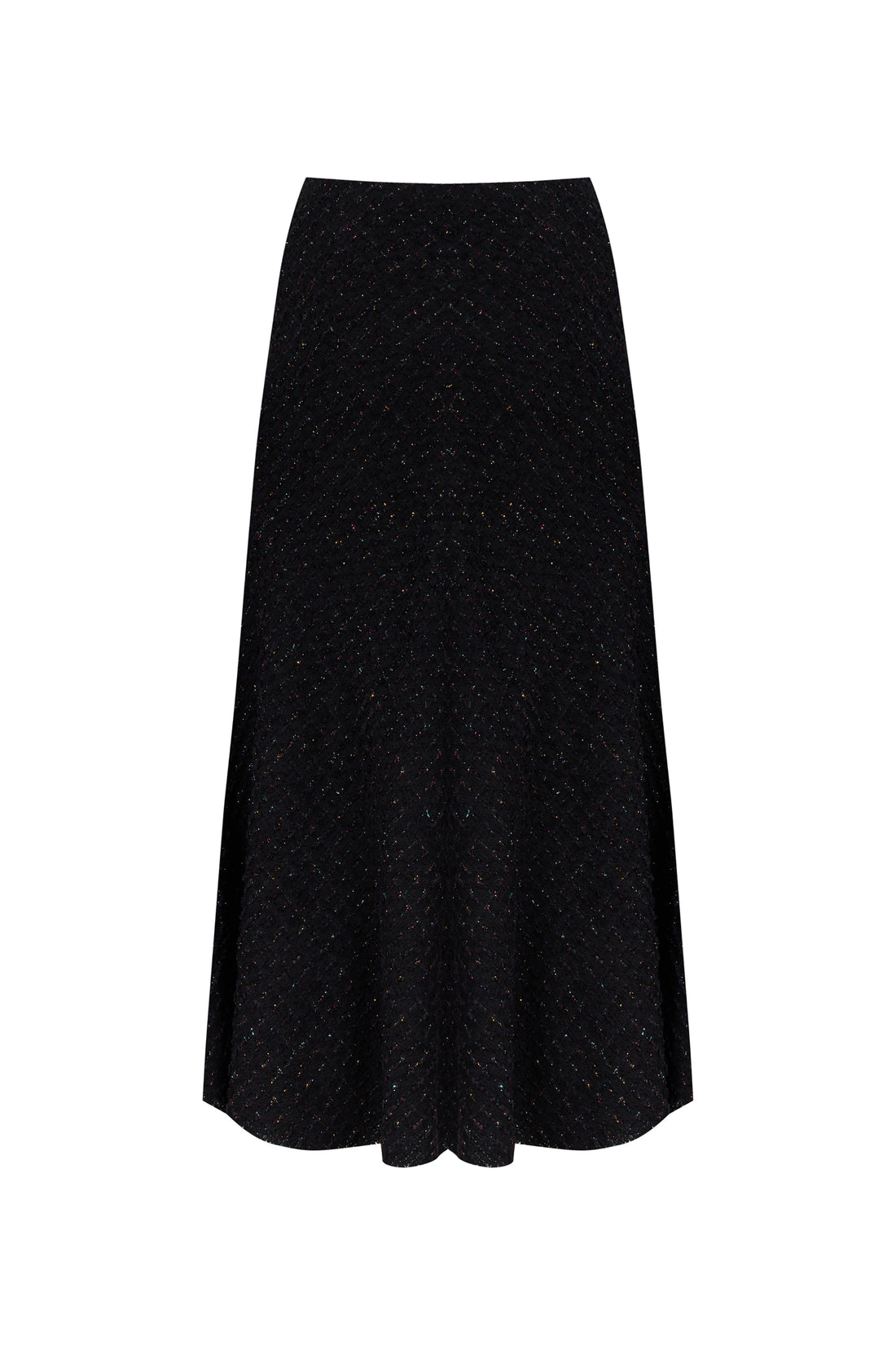 Lurex Tweed Midi Skirt