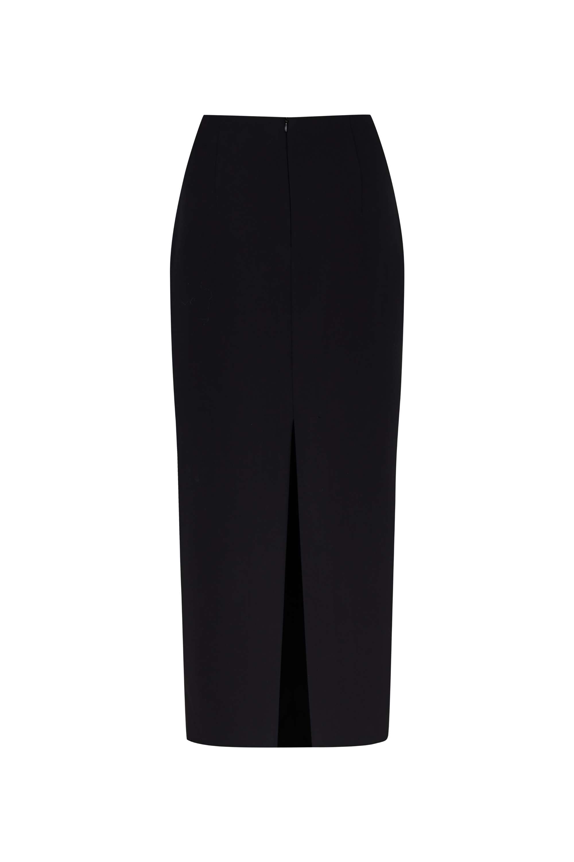 Button Closure Pencil Skirt
