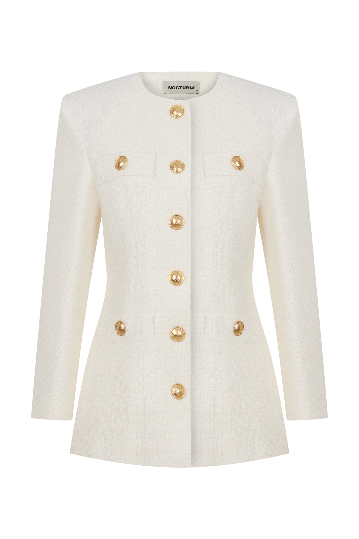 Tweed Jacket with Button Detail (Final Sale)