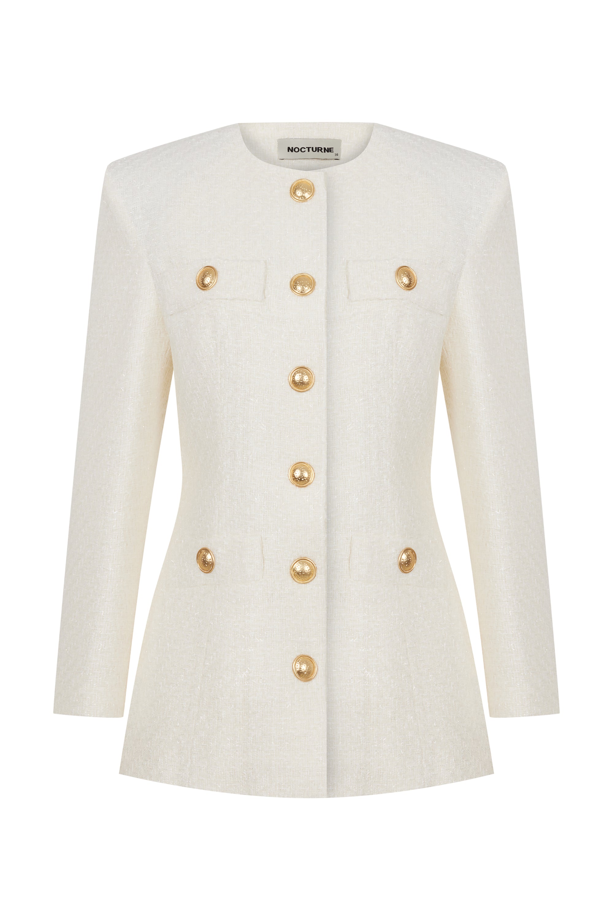 Tweed Jacket with Button Detail (Final Sale)