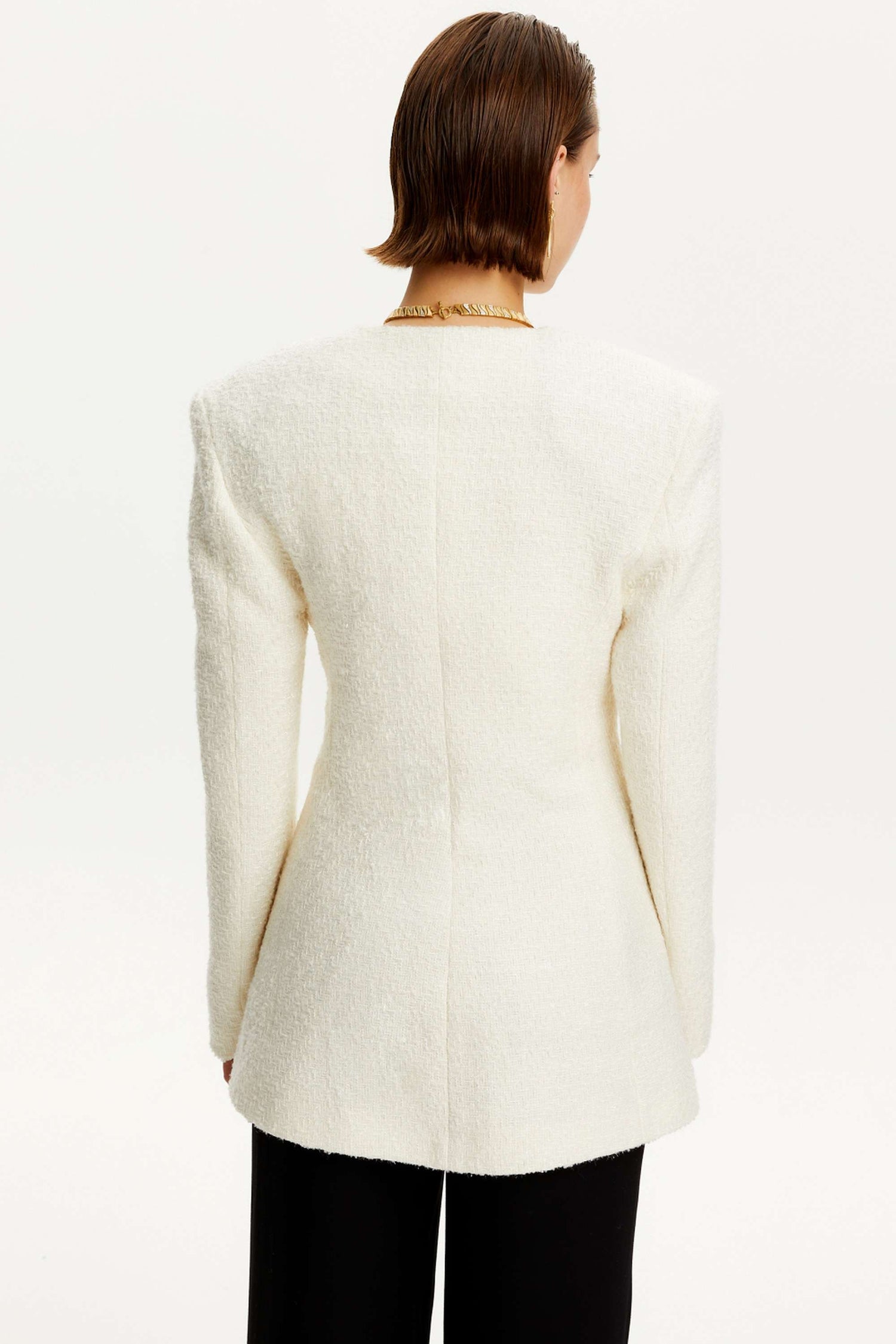 Tweed Jacket with Button Detail (Final Sale)