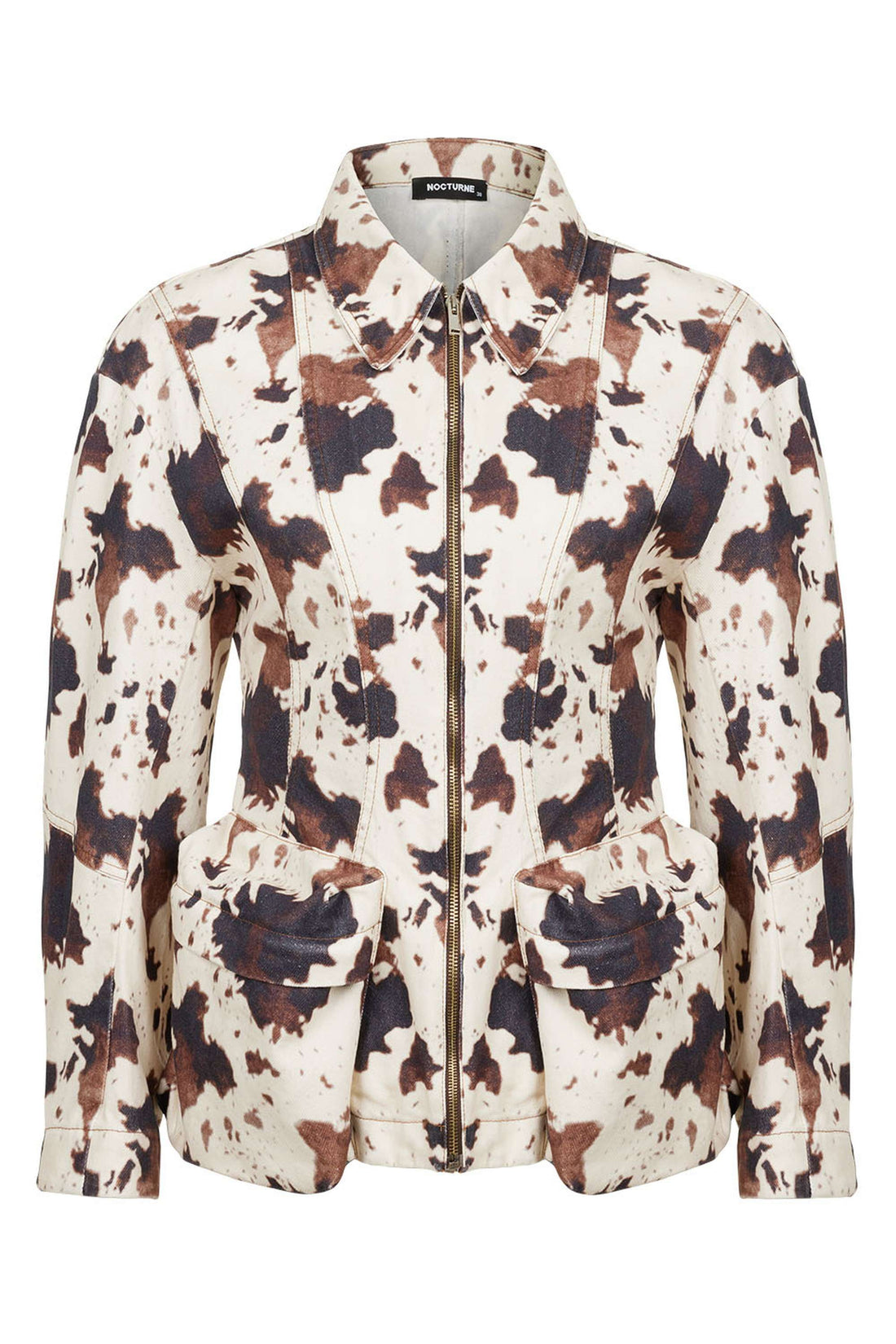 Patterned Pocket Pocket Jacket